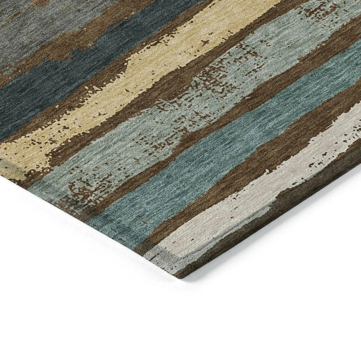 Machine Washable Indoor/ Outdoor Chantille Stripe Rug
