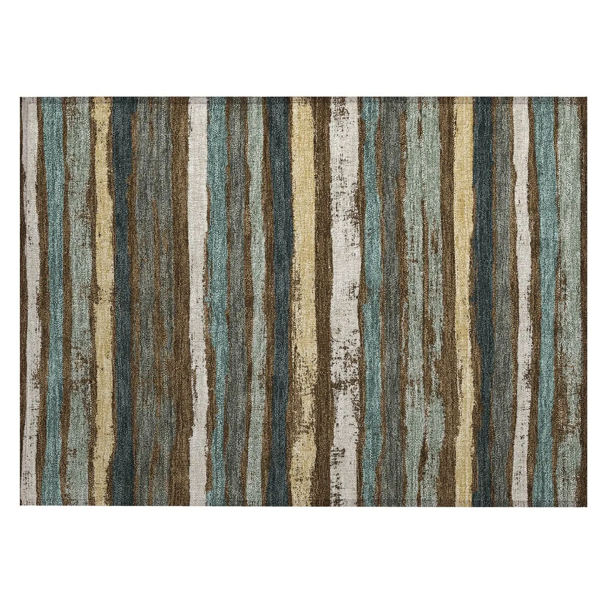 Machine Washable Indoor/ Outdoor Chantille Stripe Rug