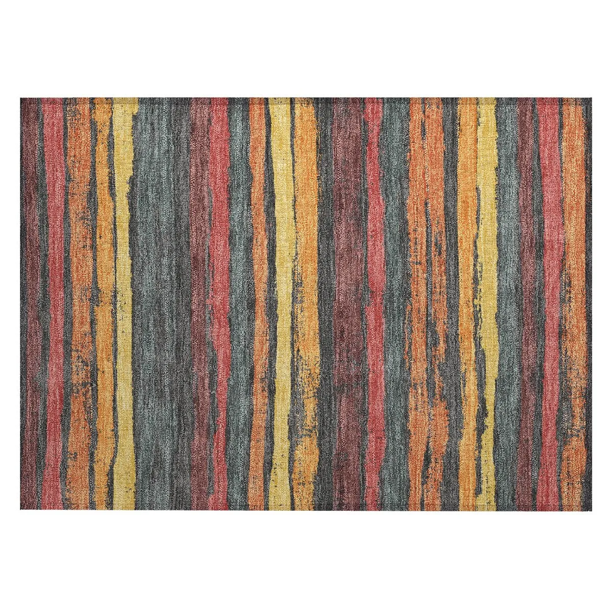 Machine Washable Indoor/ Outdoor Chantille Stripe Rug