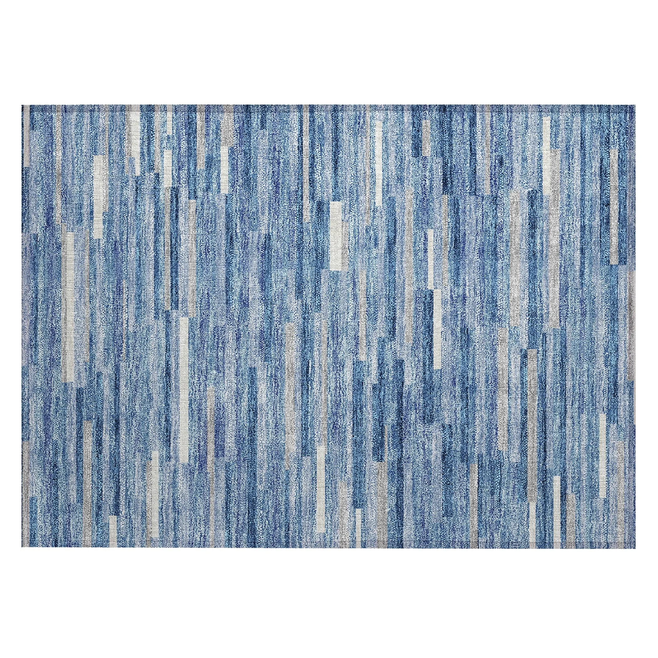 Machine Washable Indoor/ Outdoor Chantille Stripes Modern Rug