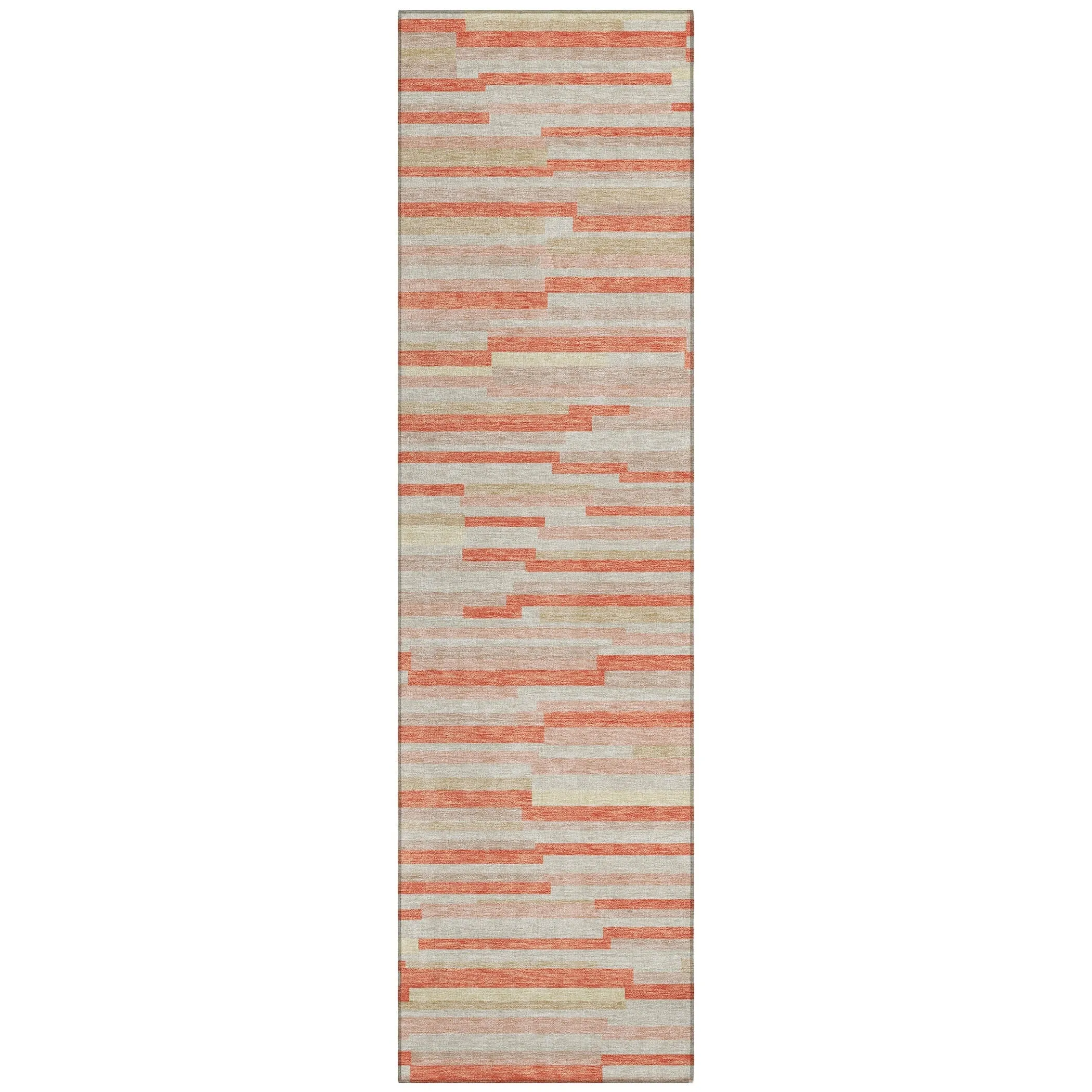 Machine Washable Indoor/ Outdoor Chantille Stripes Modern Rug