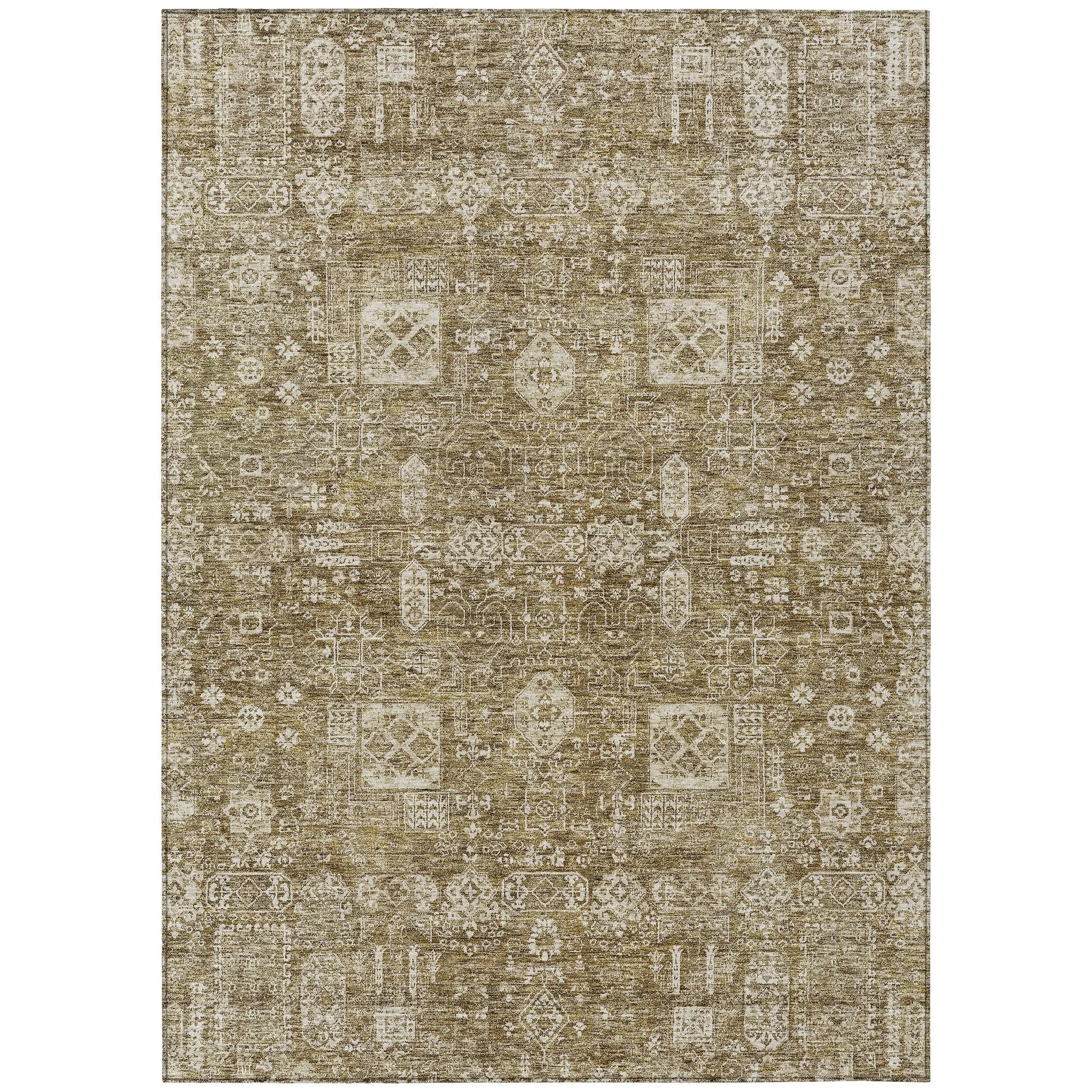 Machine Washable Indoor/ Outdoor Chantille Vintage Traditional Rug