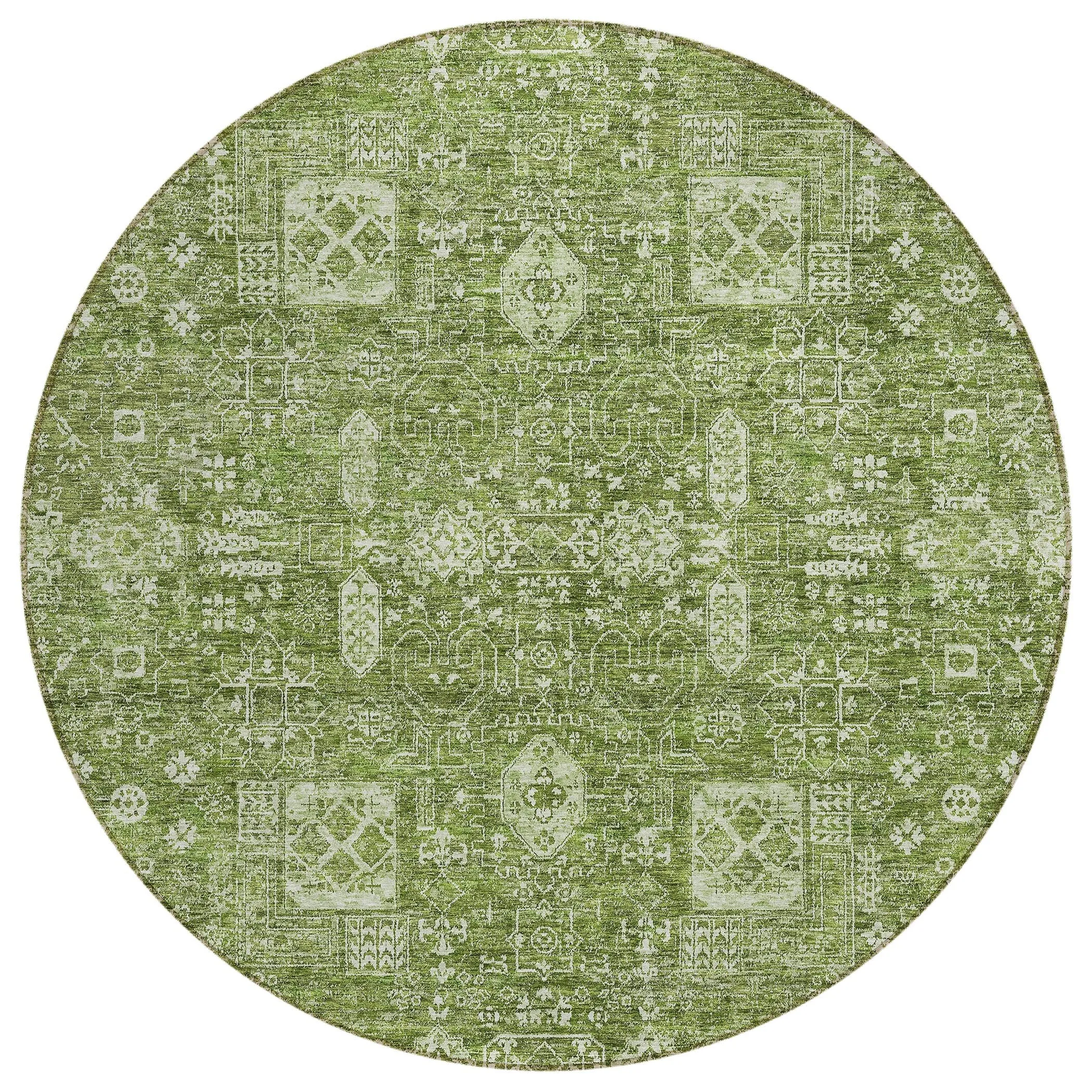 Machine Washable Indoor/ Outdoor Chantille Vintage Traditional Rug