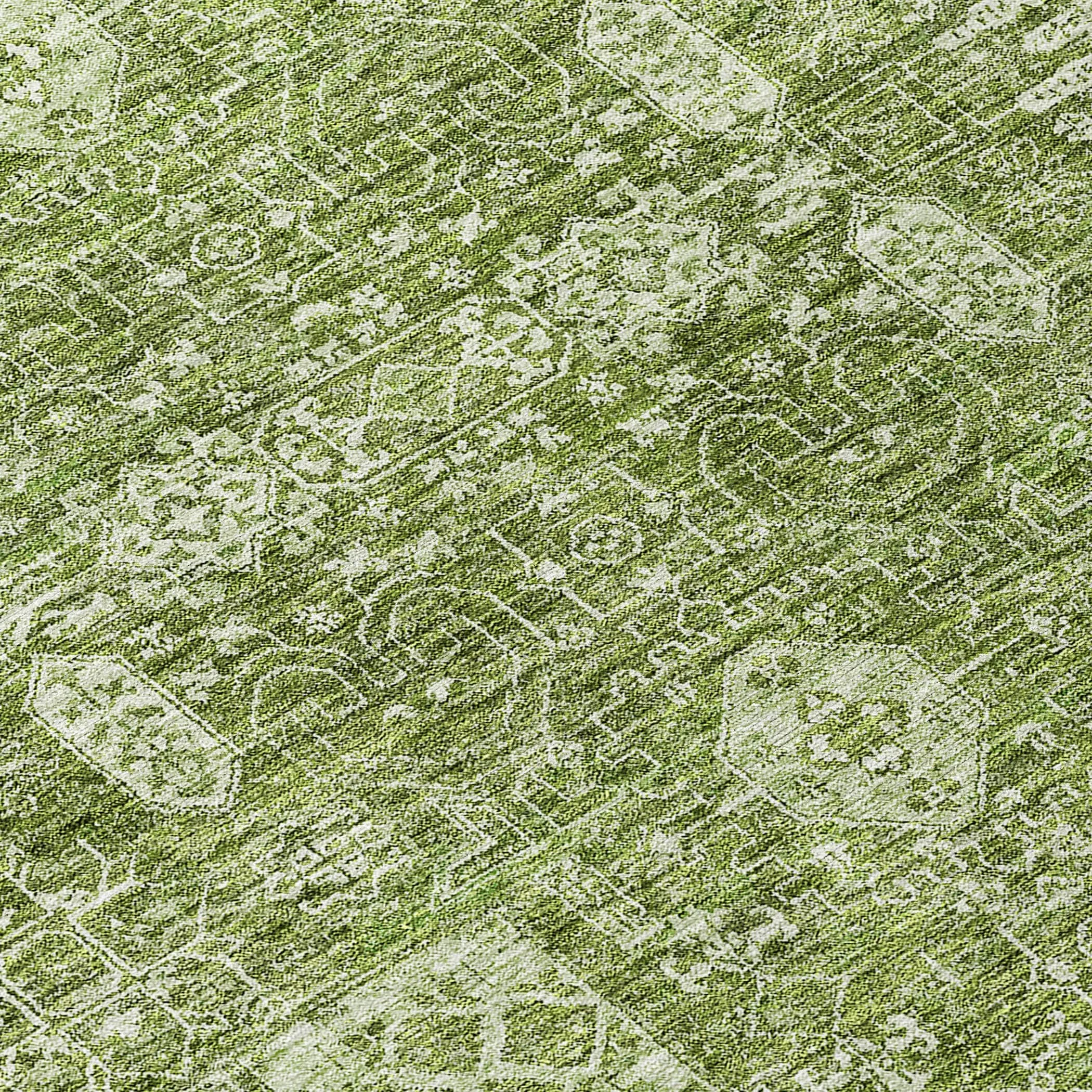 Machine Washable Indoor/ Outdoor Chantille Vintage Traditional Rug