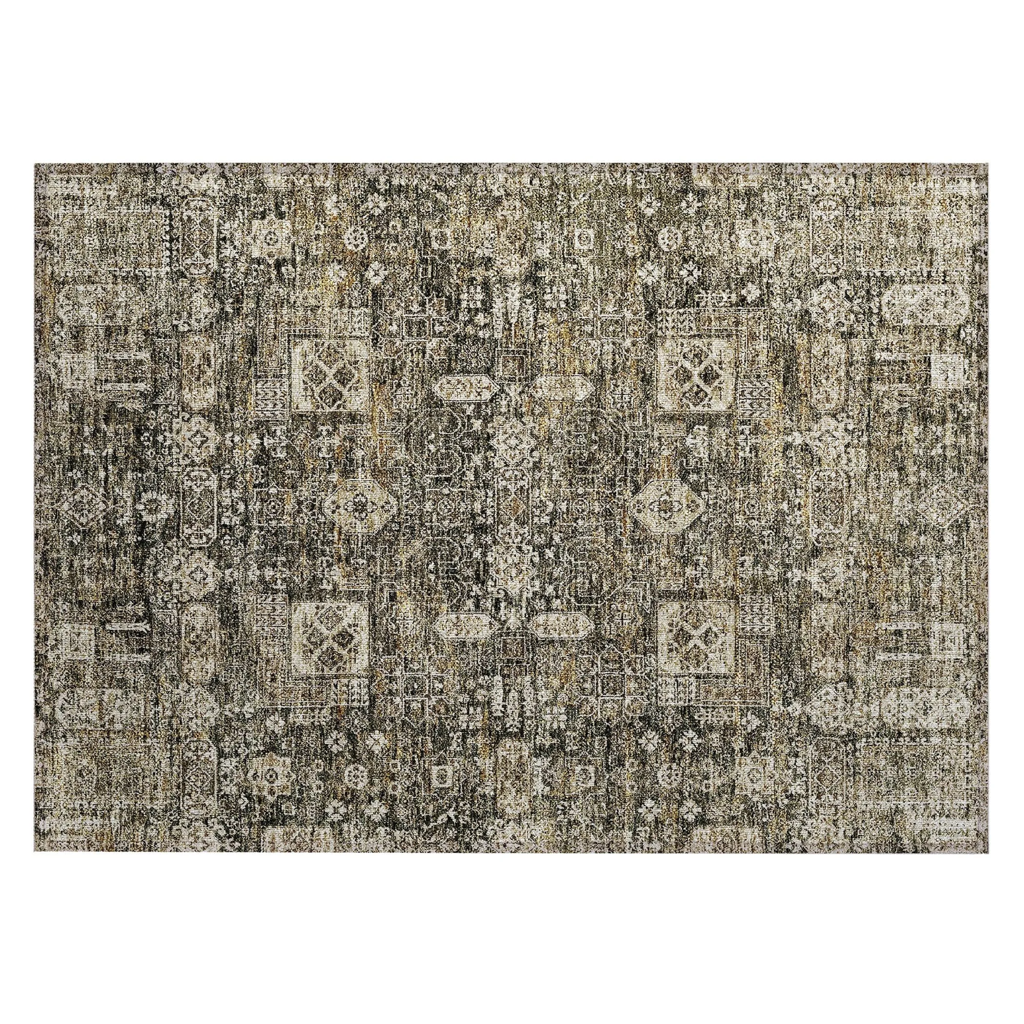 Machine Washable Indoor/ Outdoor Chantille Vintage Traditional Rug