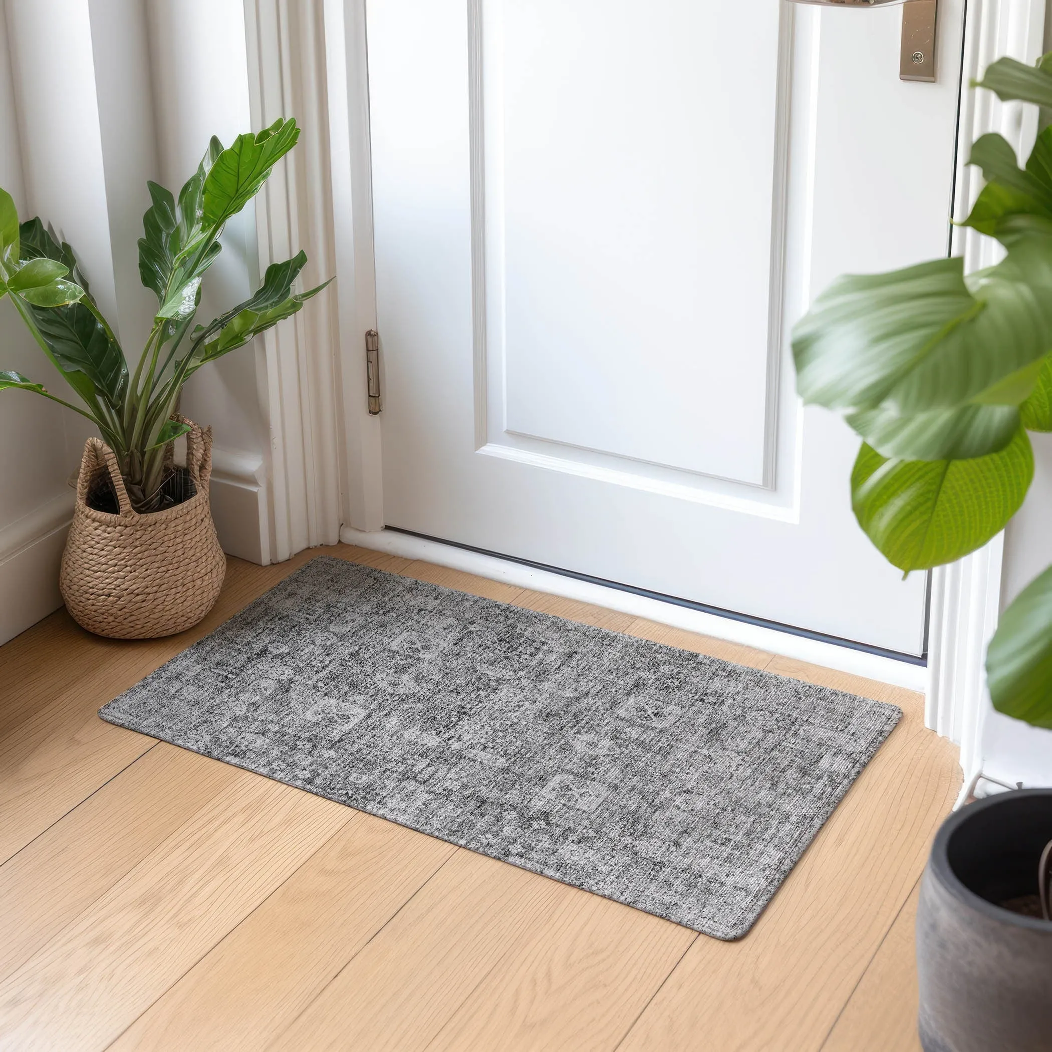 Machine Washable Indoor/ Outdoor Chantille Vintage Traditional Rug