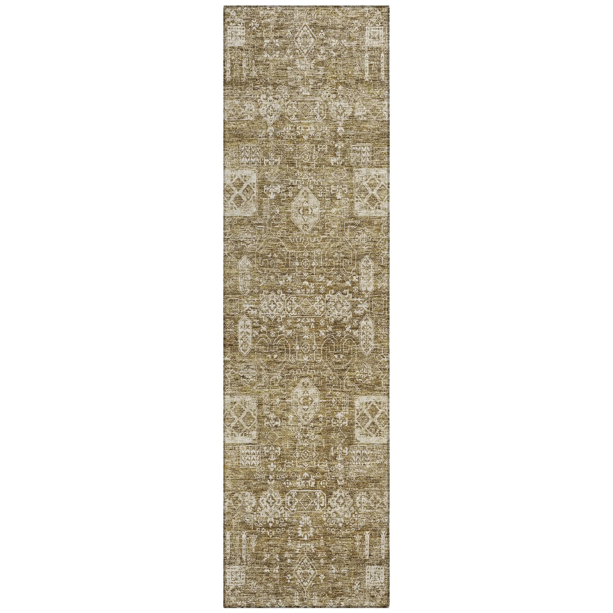 Machine Washable Indoor/ Outdoor Chantille Vintage Traditional Rug