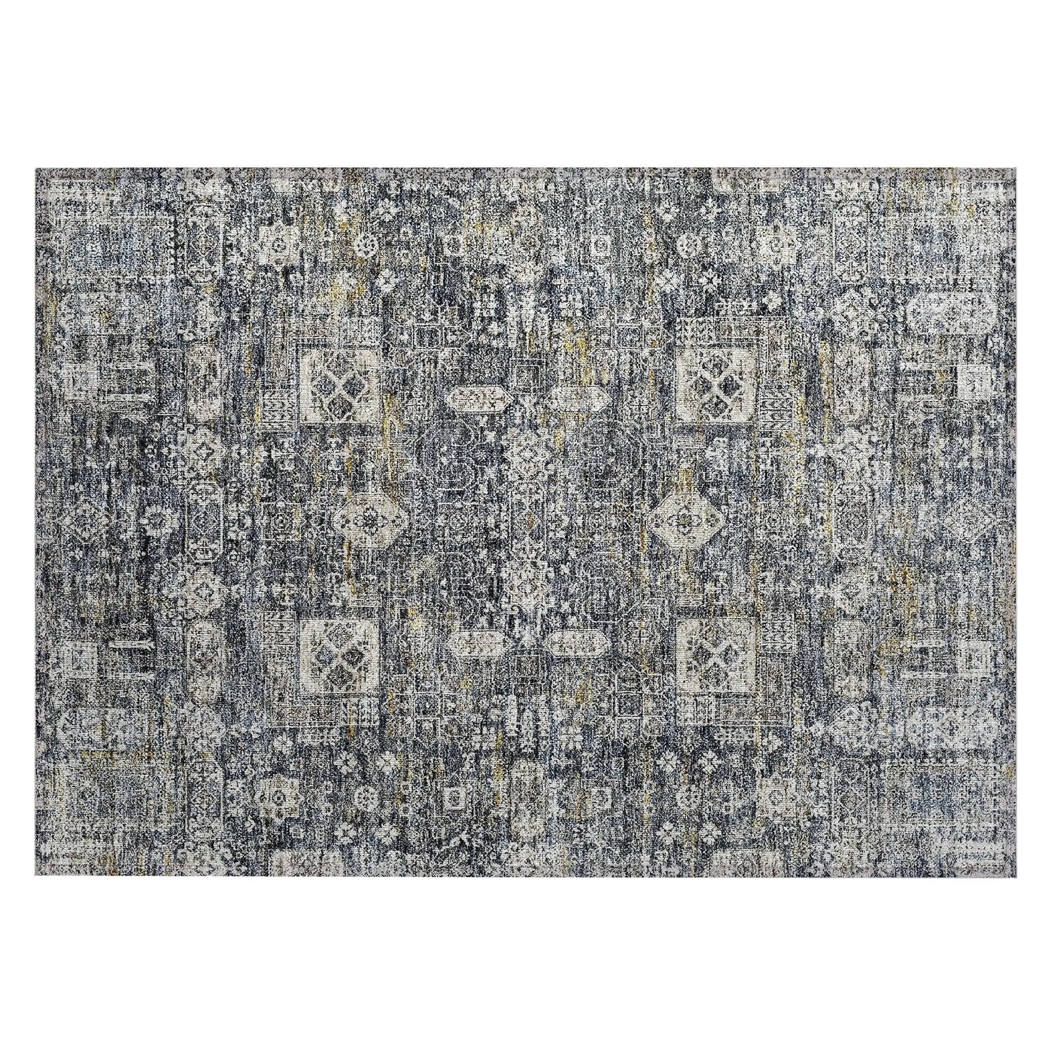Machine Washable Indoor/ Outdoor Chantille Vintage Traditional Rug