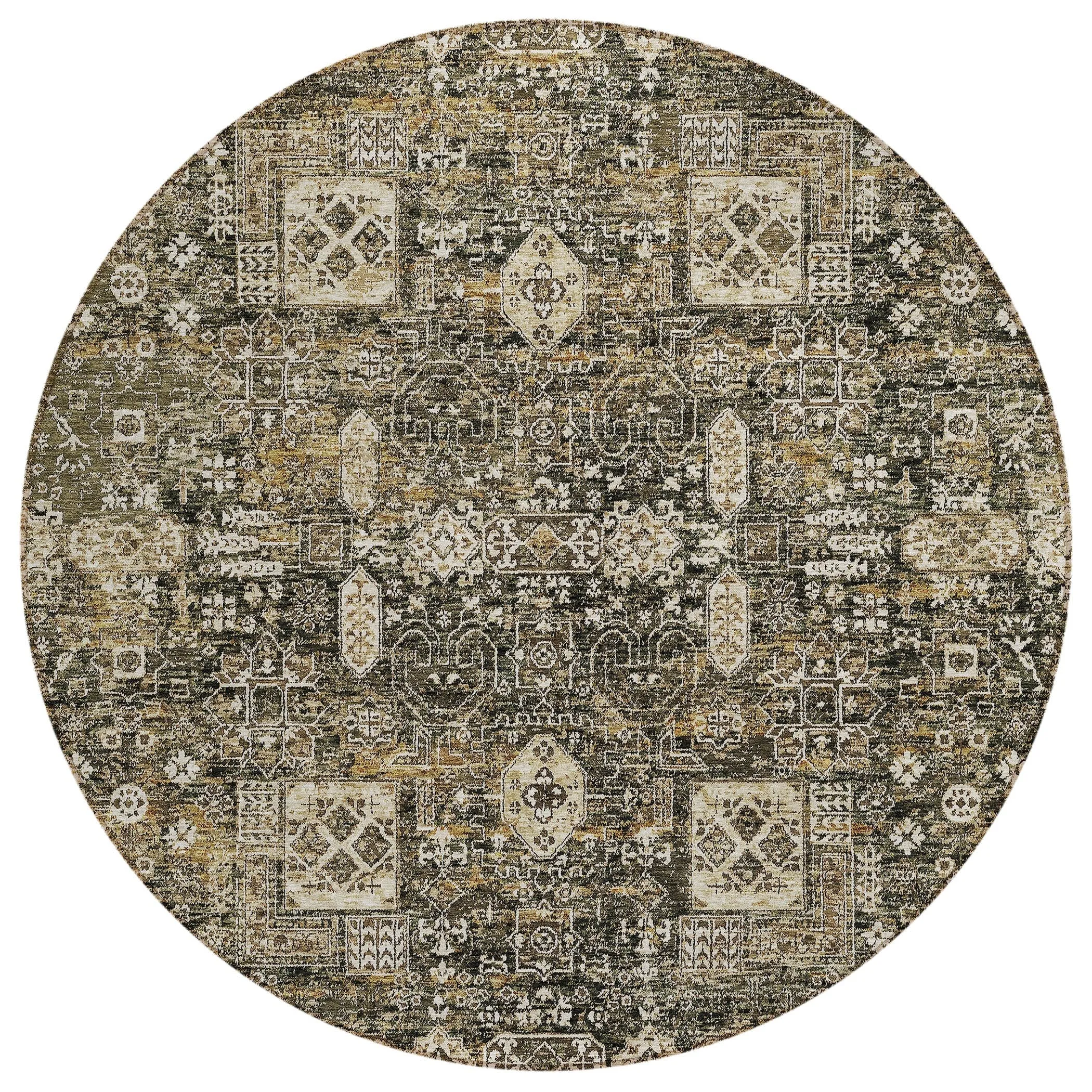 Machine Washable Indoor/ Outdoor Chantille Vintage Traditional Rug