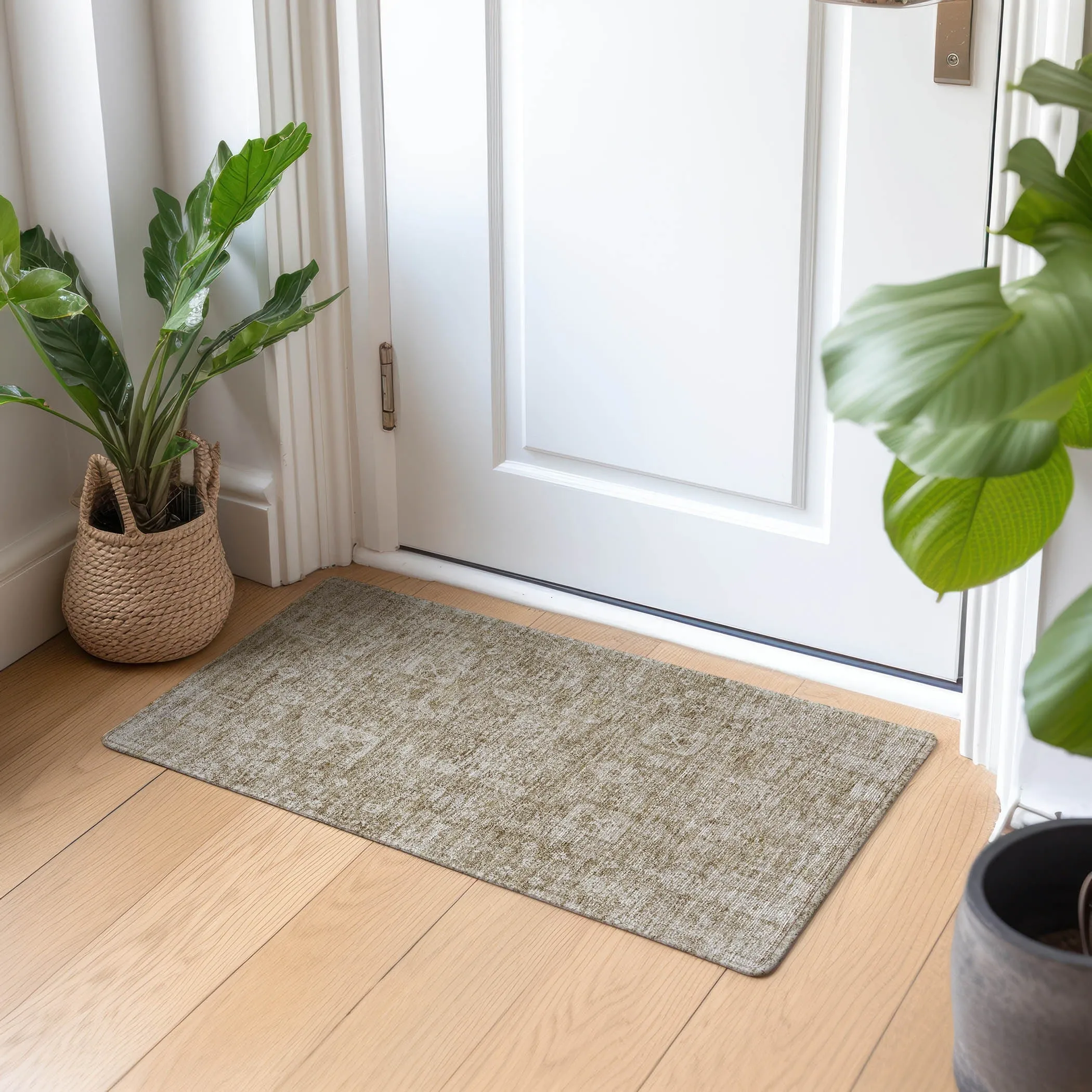 Machine Washable Indoor/ Outdoor Chantille Vintage Traditional Rug