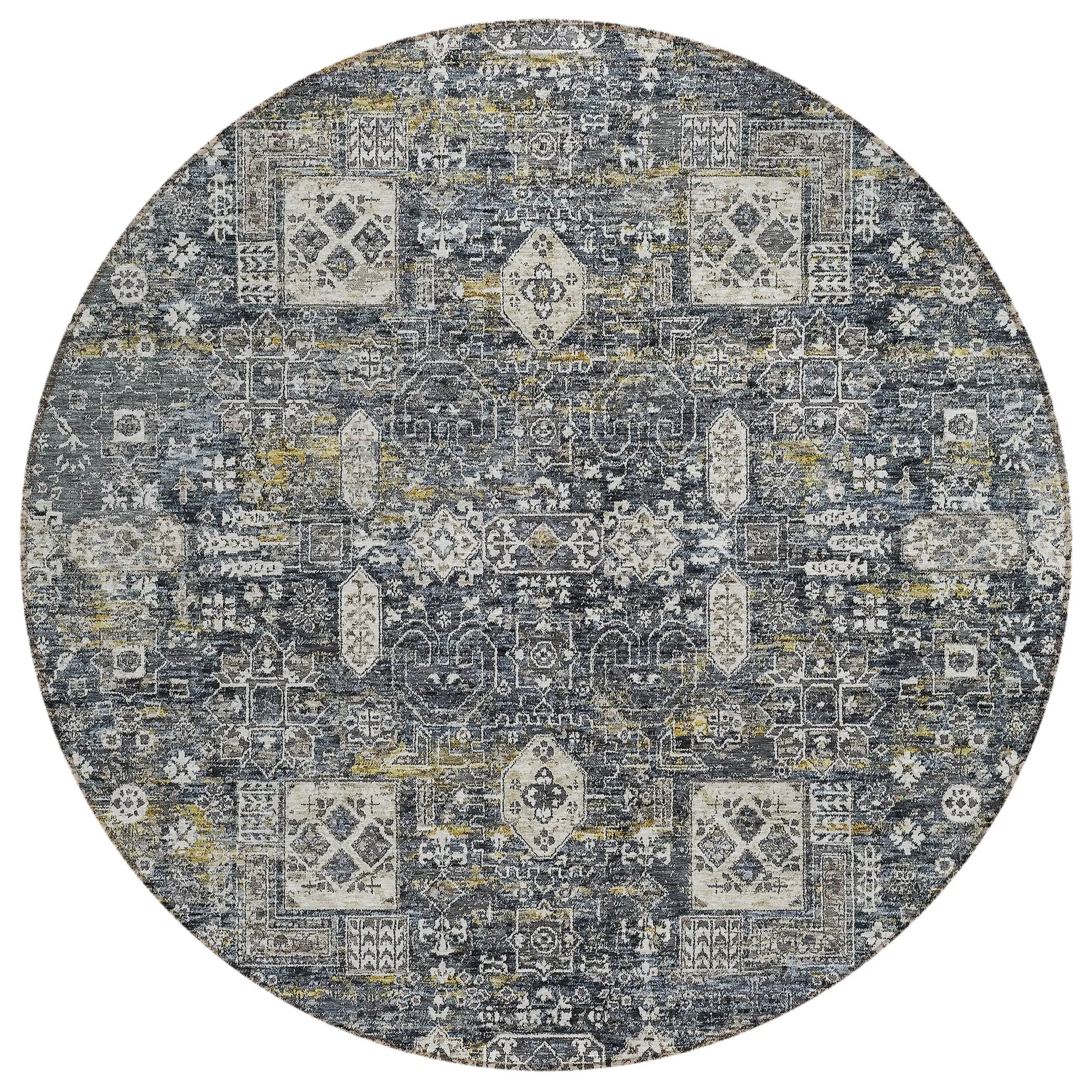 Machine Washable Indoor/ Outdoor Chantille Vintage Traditional Rug