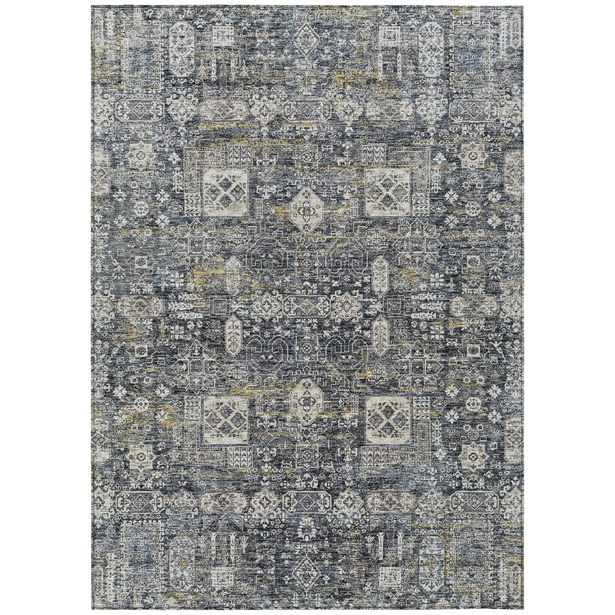 Machine Washable Indoor/ Outdoor Chantille Vintage Traditional Rug