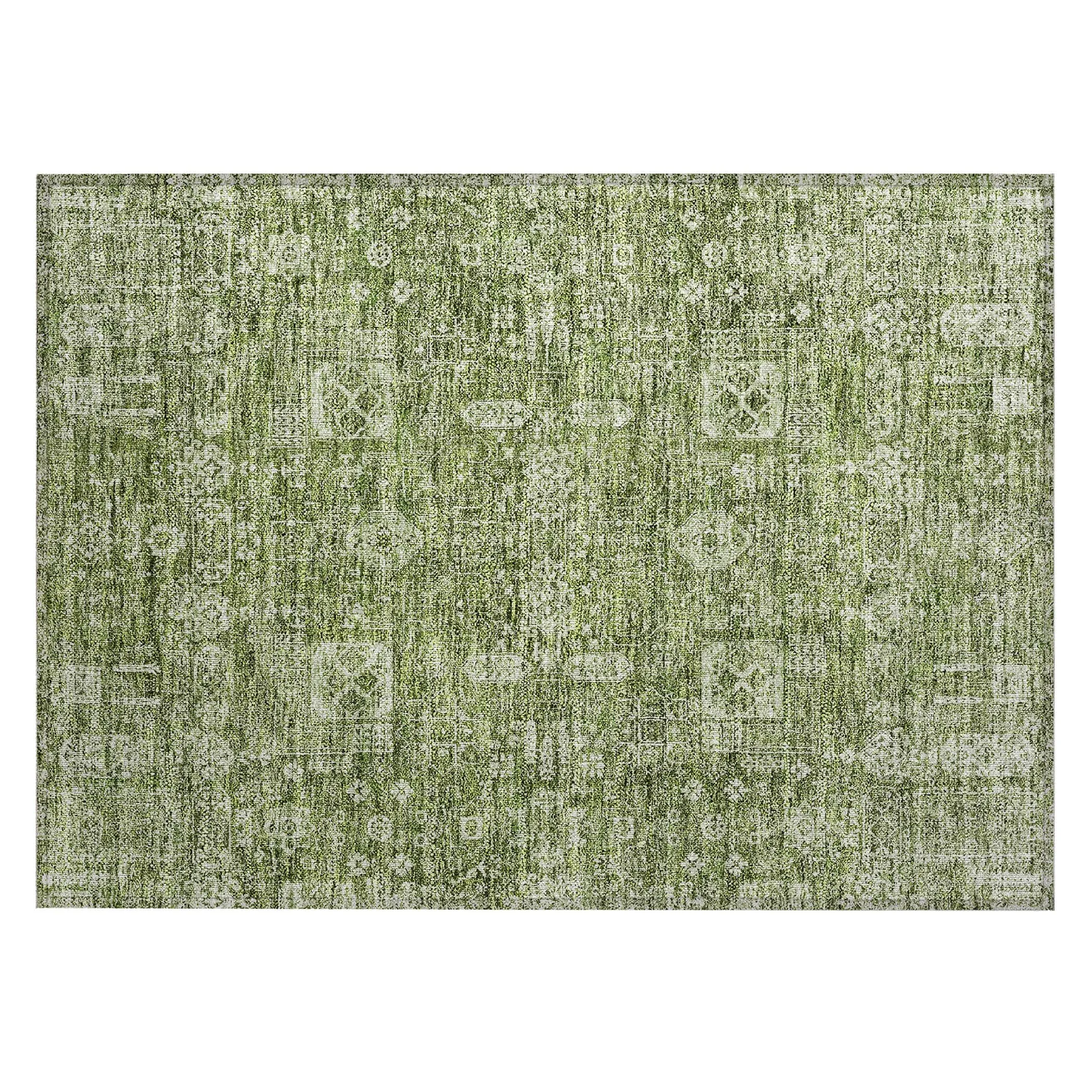 Machine Washable Indoor/ Outdoor Chantille Vintage Traditional Rug