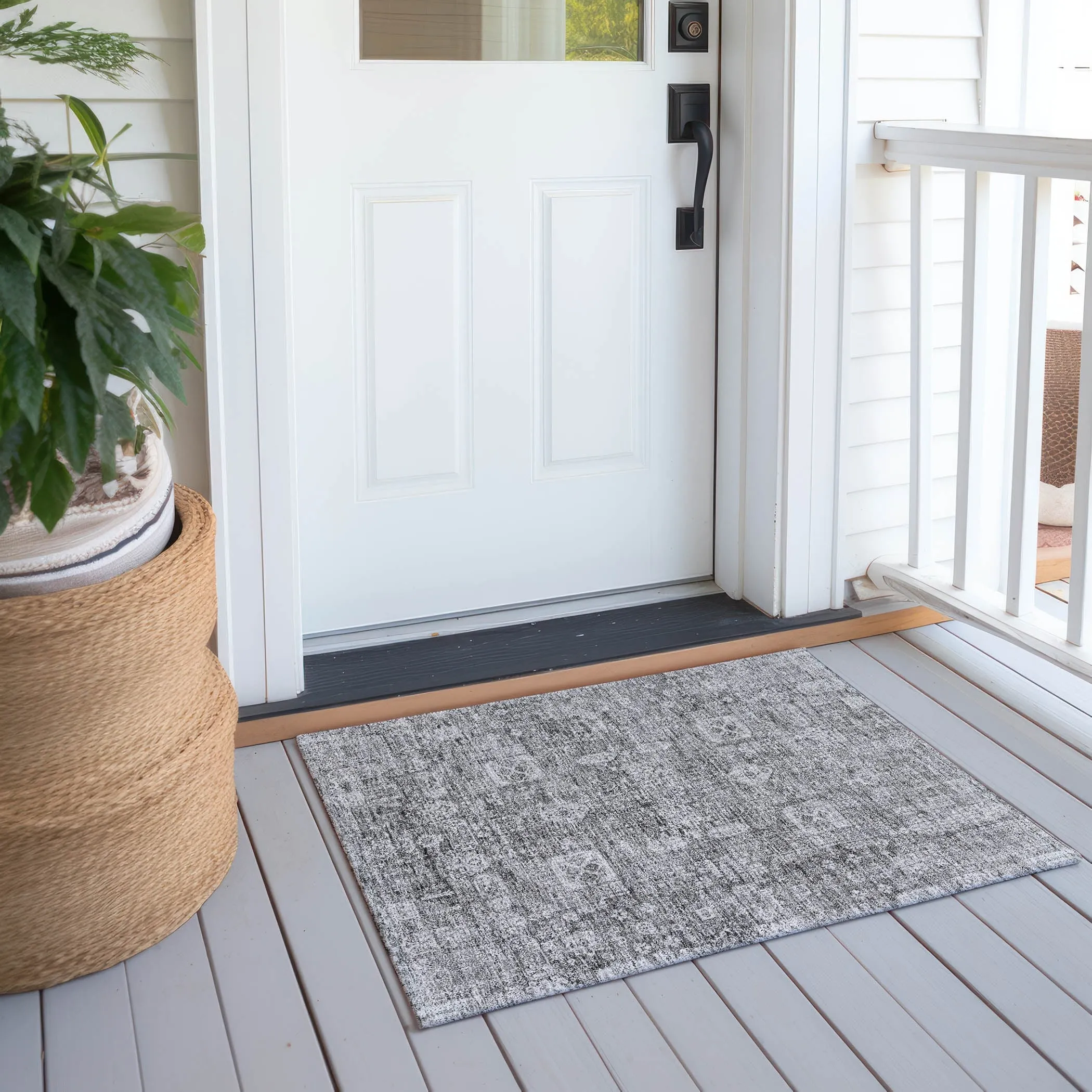 Machine Washable Indoor/ Outdoor Chantille Vintage Traditional Rug