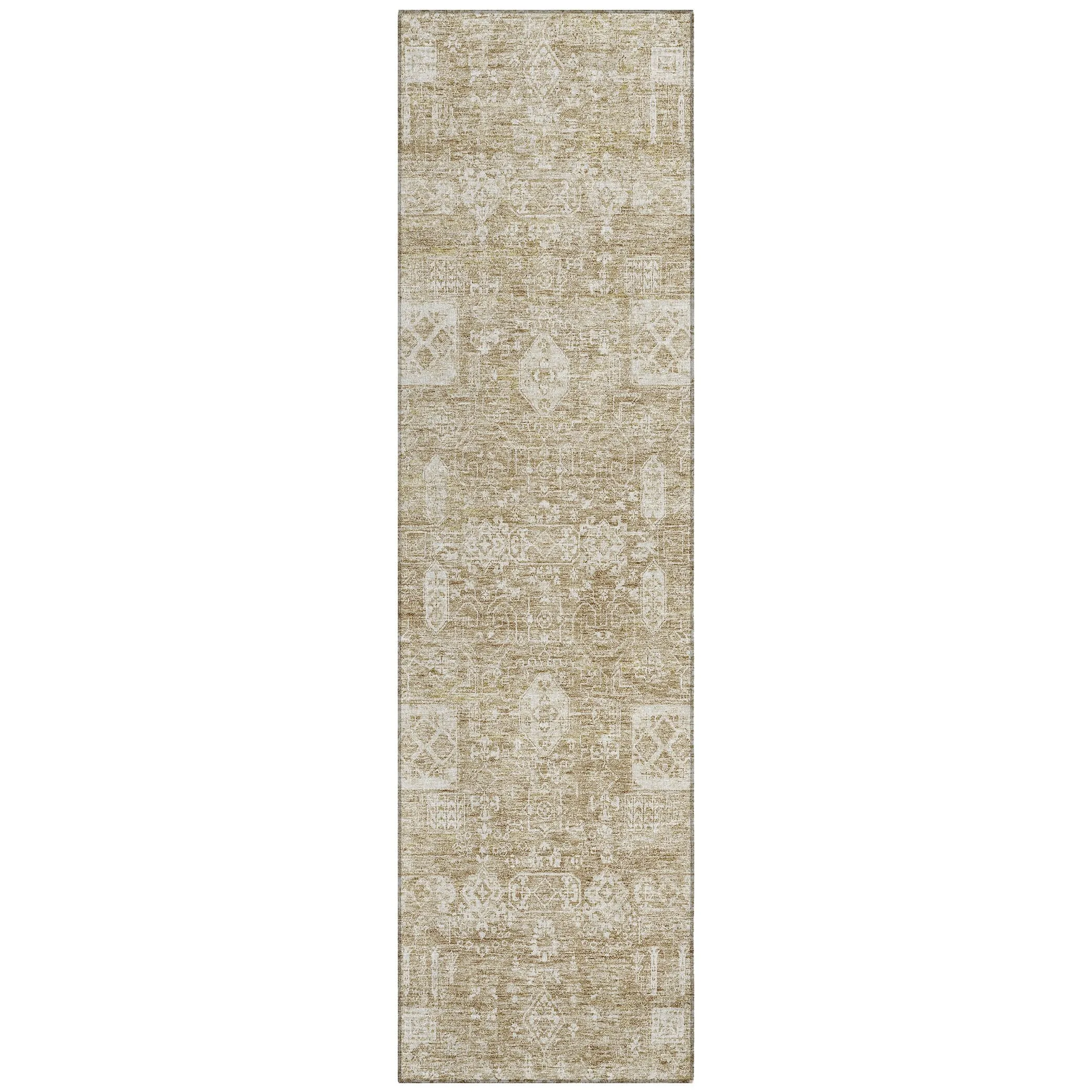 Machine Washable Indoor/ Outdoor Chantille Vintage Traditional Rug