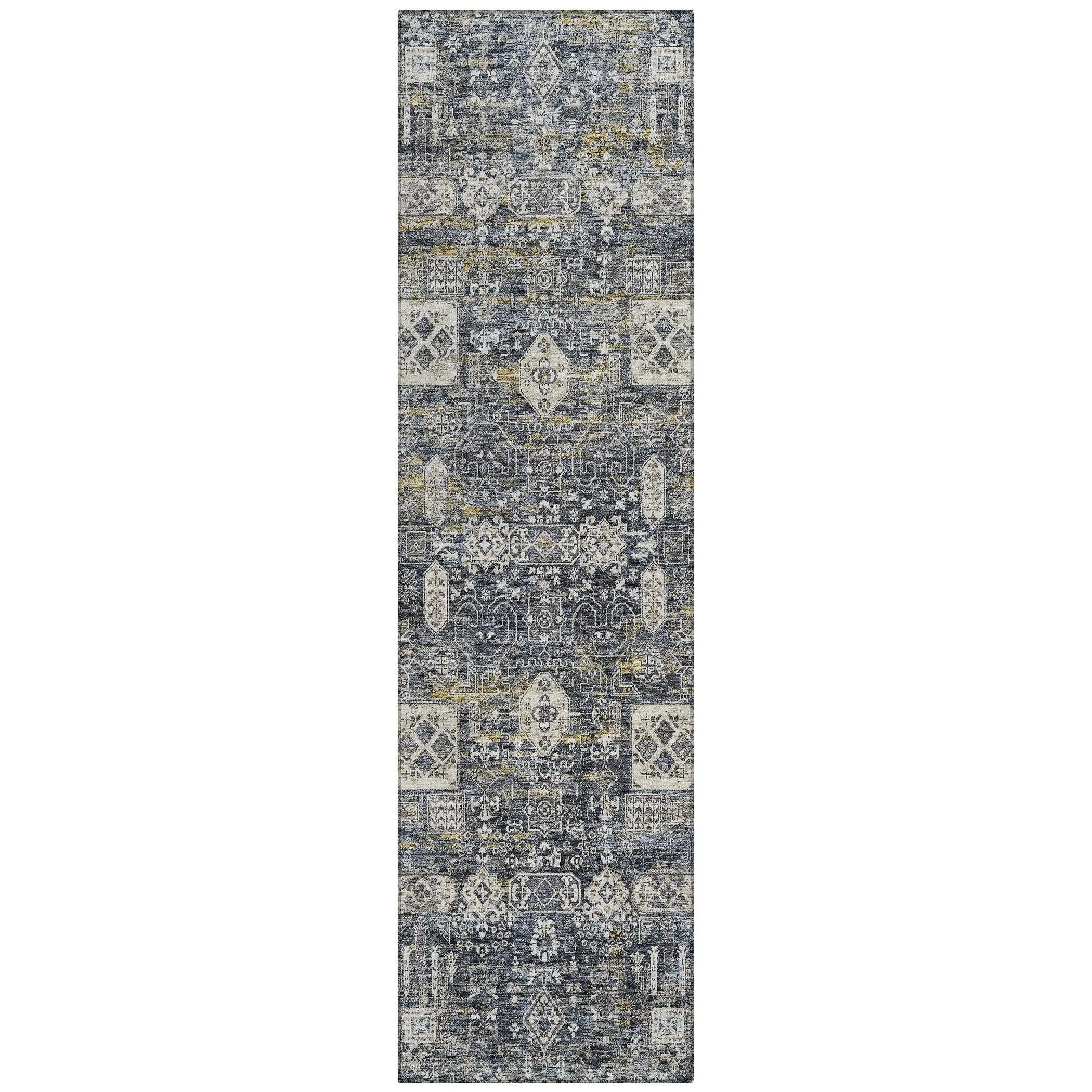 Machine Washable Indoor/ Outdoor Chantille Vintage Traditional Rug