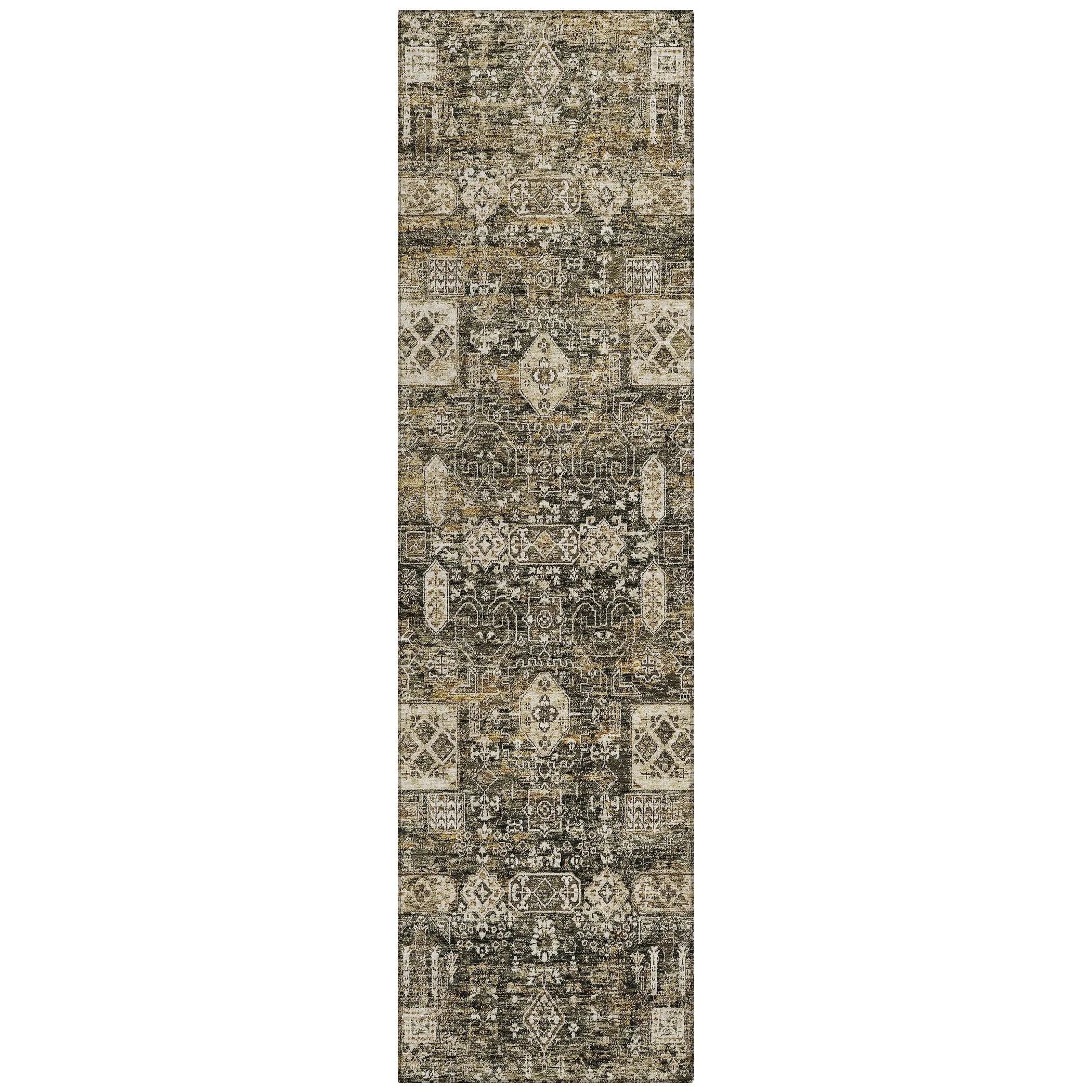 Machine Washable Indoor/ Outdoor Chantille Vintage Traditional Rug