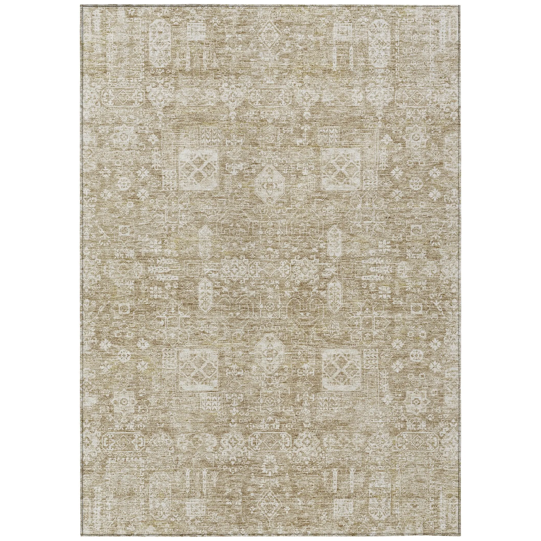 Machine Washable Indoor/ Outdoor Chantille Vintage Traditional Rug