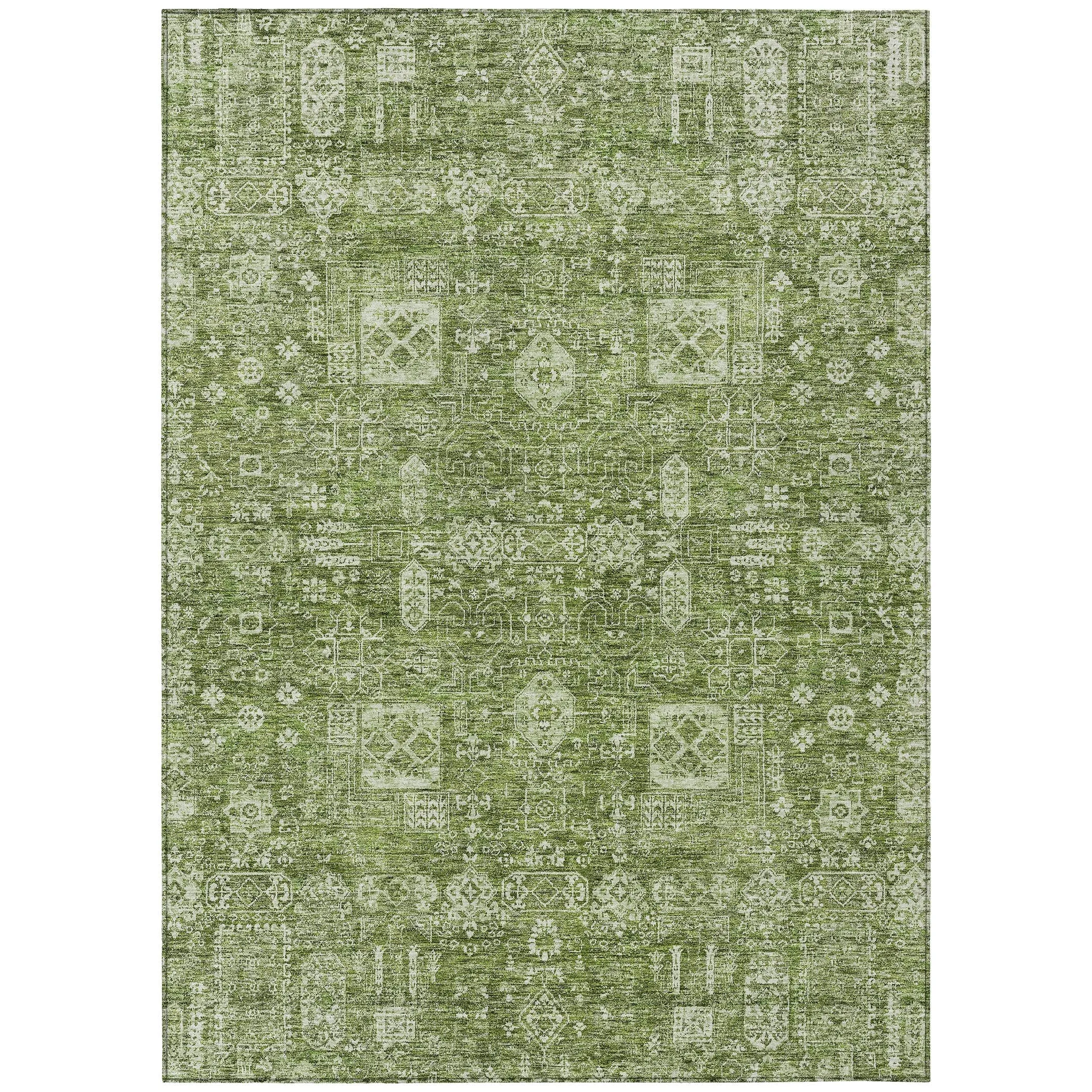 Machine Washable Indoor/ Outdoor Chantille Vintage Traditional Rug