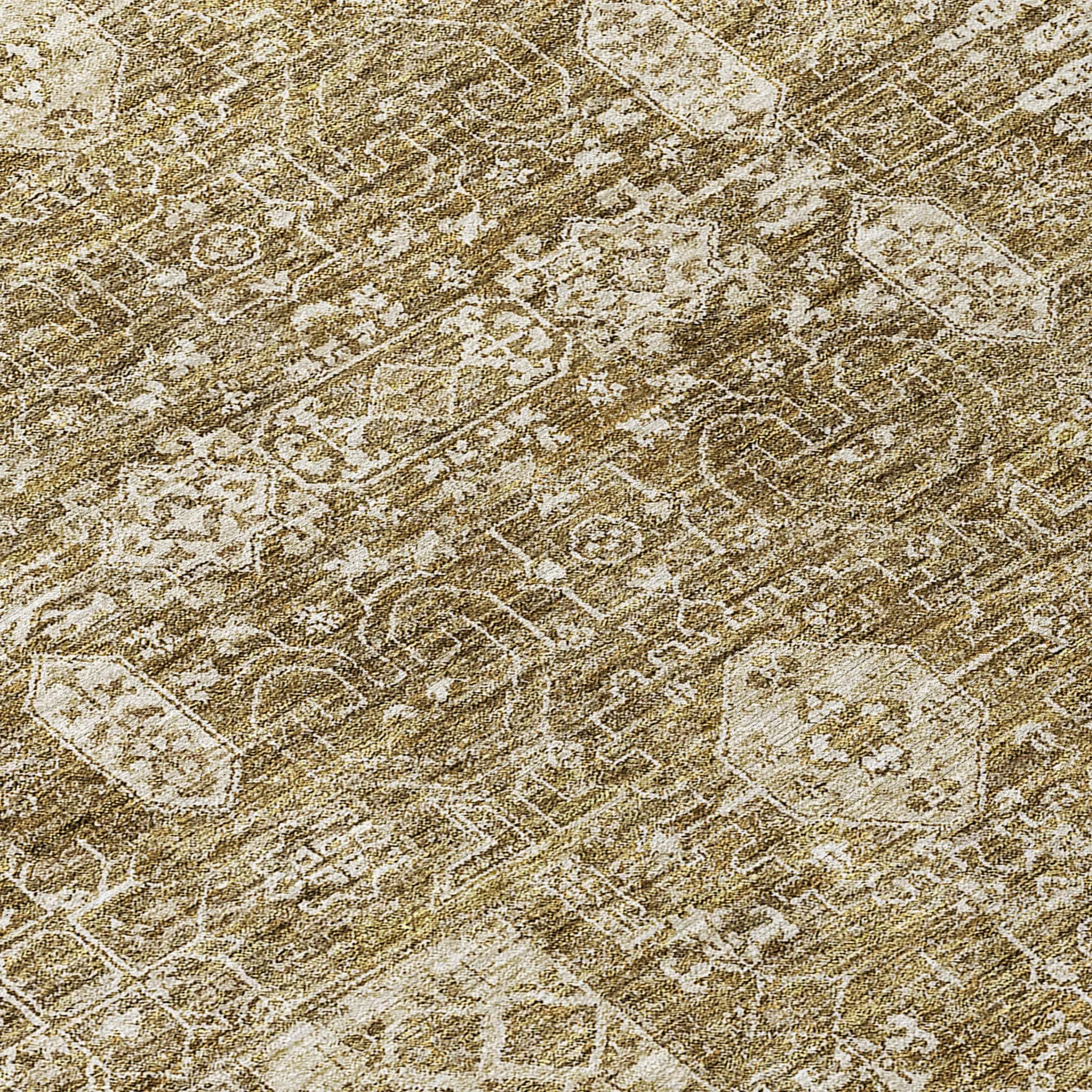 Machine Washable Indoor/ Outdoor Chantille Vintage Traditional Rug