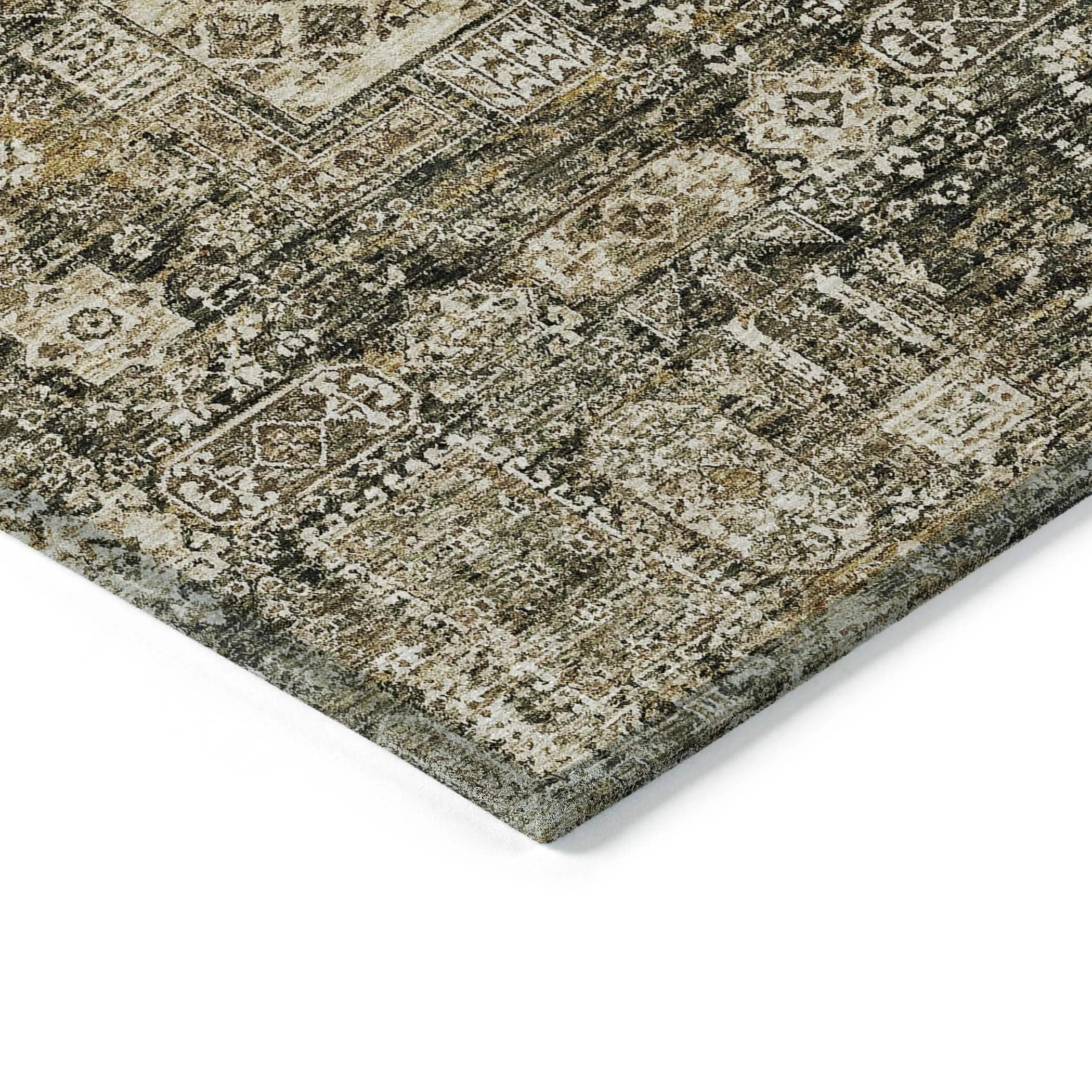 Machine Washable Indoor/ Outdoor Chantille Vintage Traditional Rug