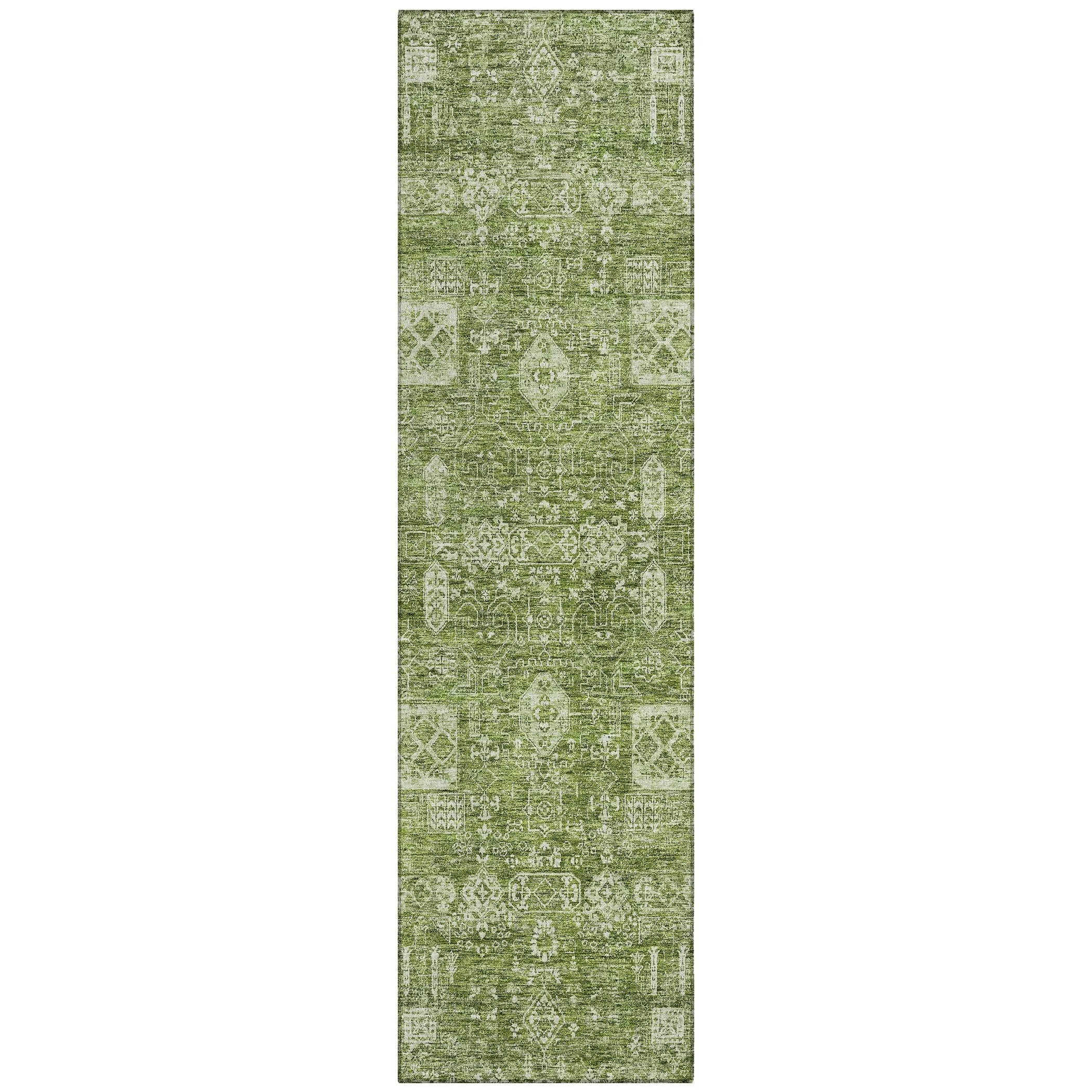 Machine Washable Indoor/ Outdoor Chantille Vintage Traditional Rug
