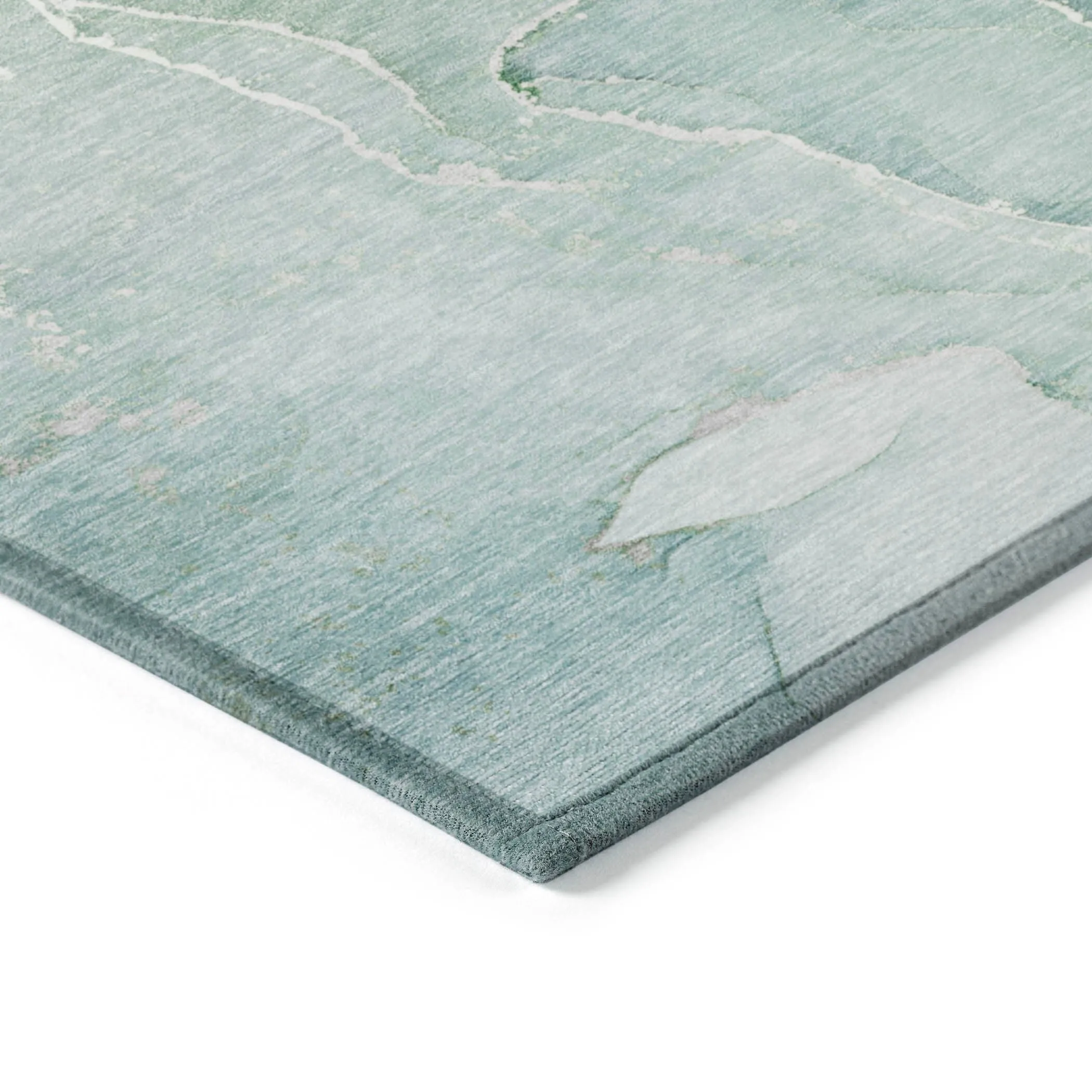 Machine Washable Indoor/ Outdoor Chantille Watercolor Rug