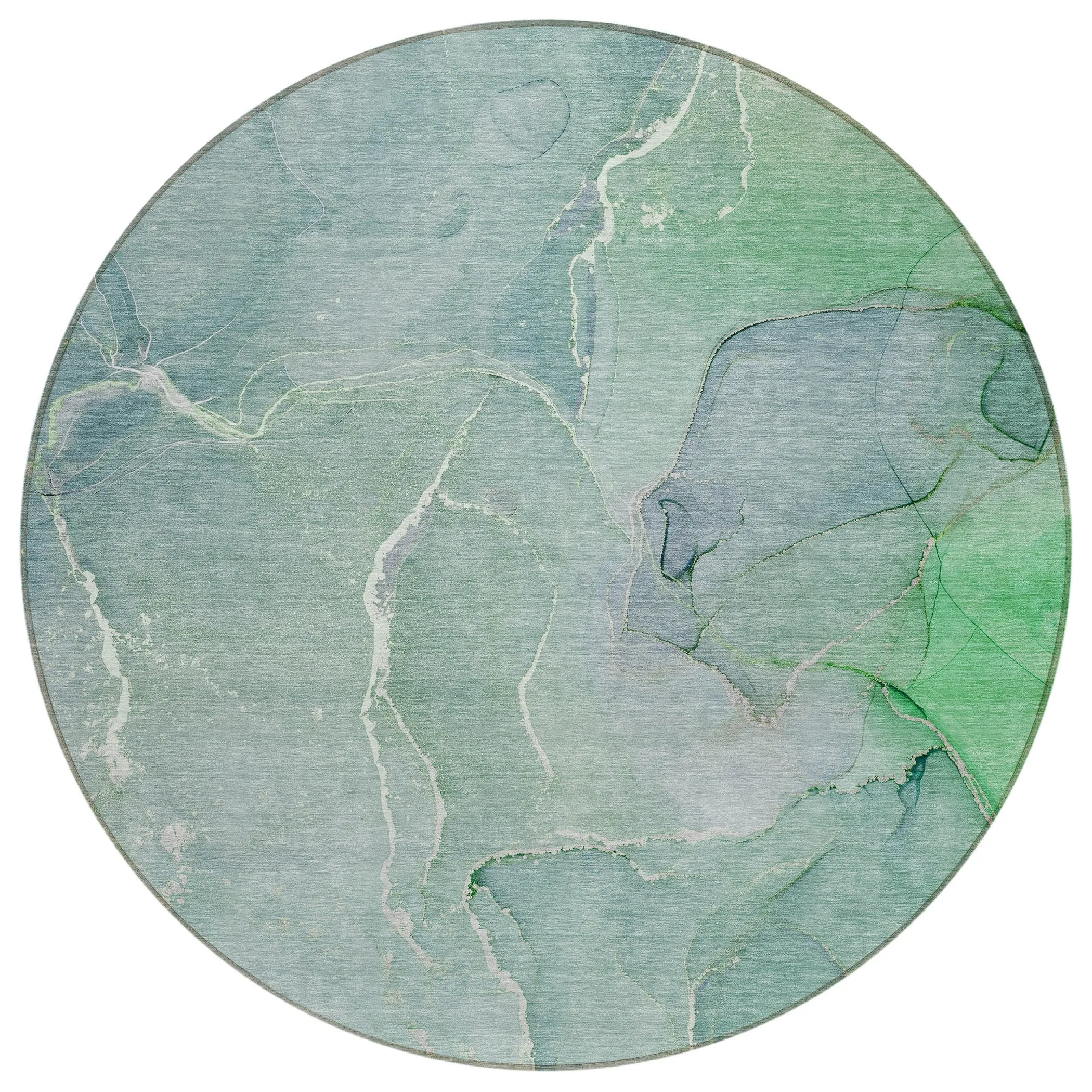 Machine Washable Indoor/ Outdoor Chantille Watercolor Rug