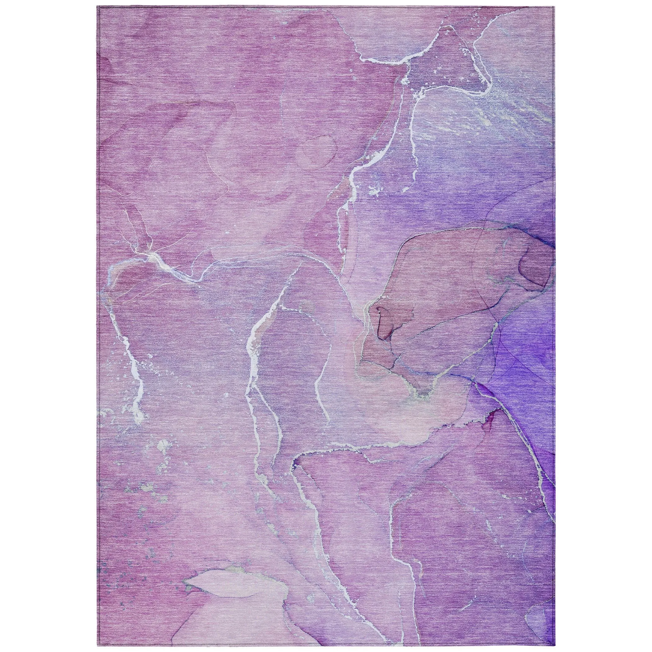 Machine Washable Indoor/ Outdoor Chantille Watercolor Rug