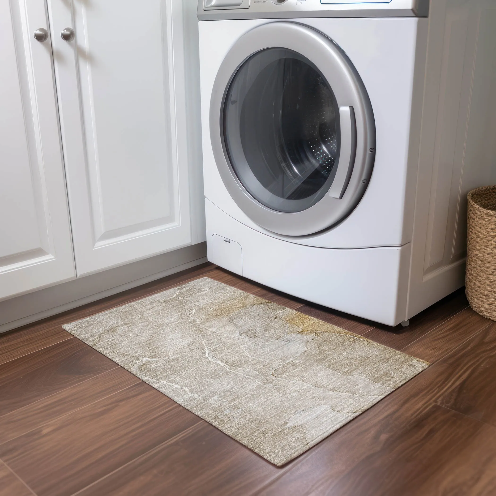 Machine Washable Indoor/ Outdoor Chantille Watercolor Rug