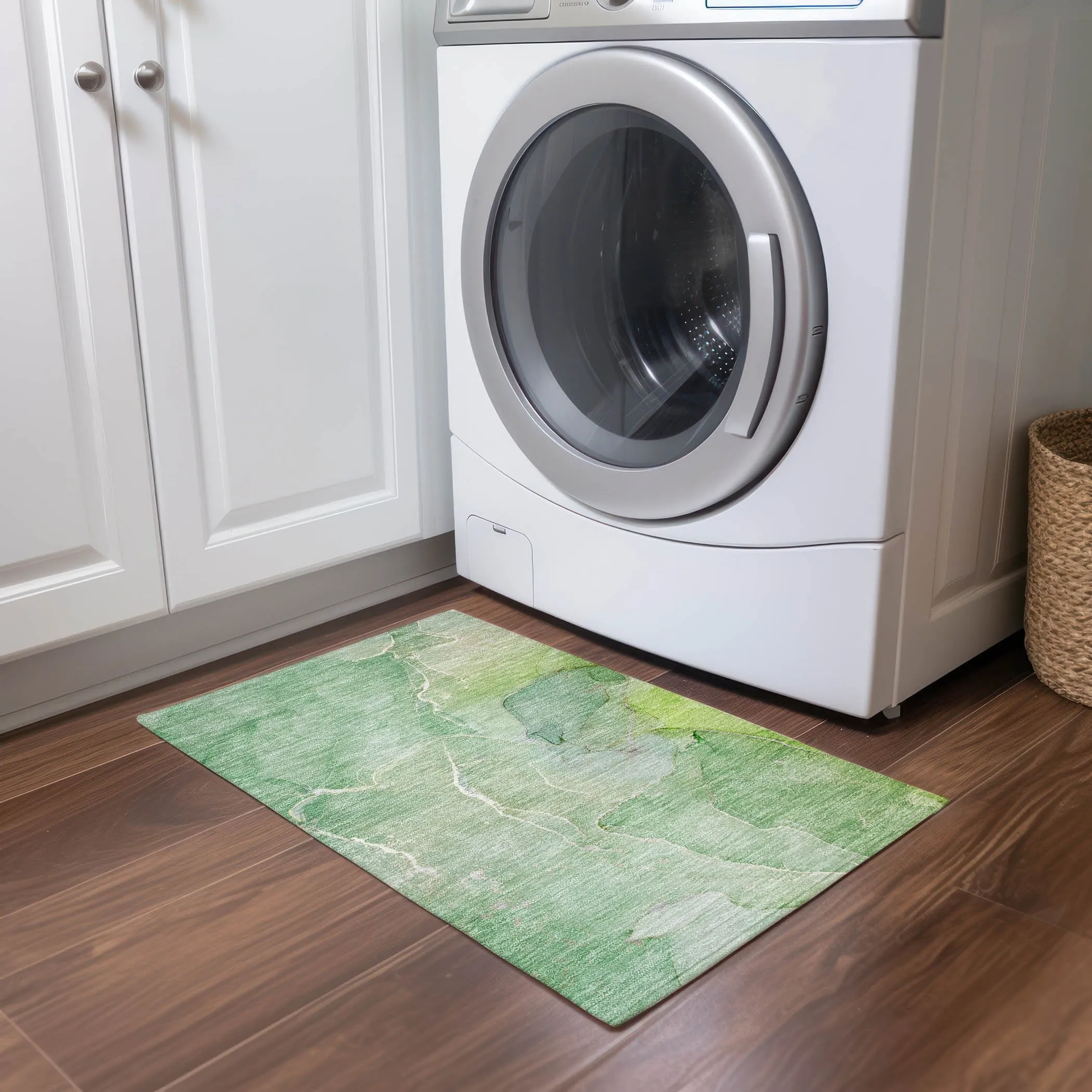 Machine Washable Indoor/ Outdoor Chantille Watercolor Rug
