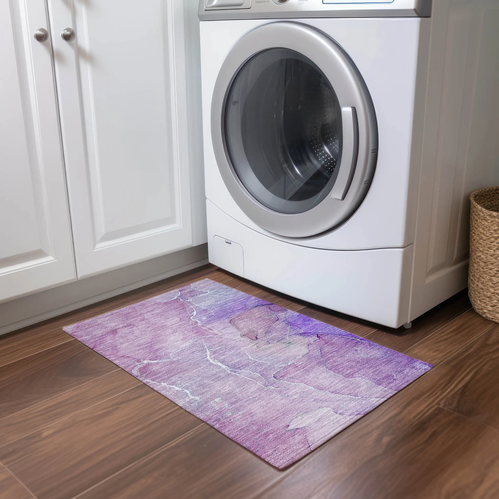 Machine Washable Indoor/ Outdoor Chantille Watercolor Rug