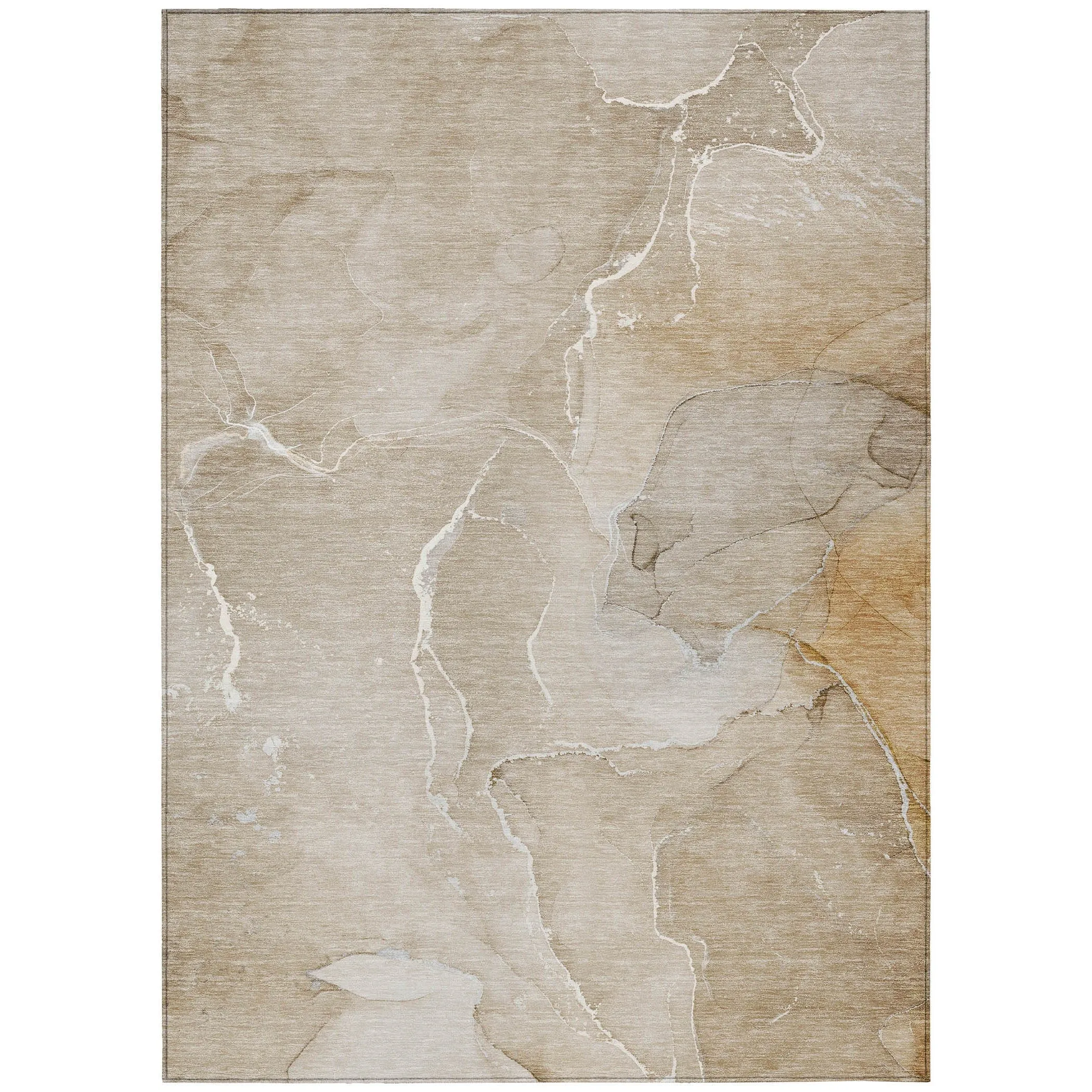 Machine Washable Indoor/ Outdoor Chantille Watercolor Rug