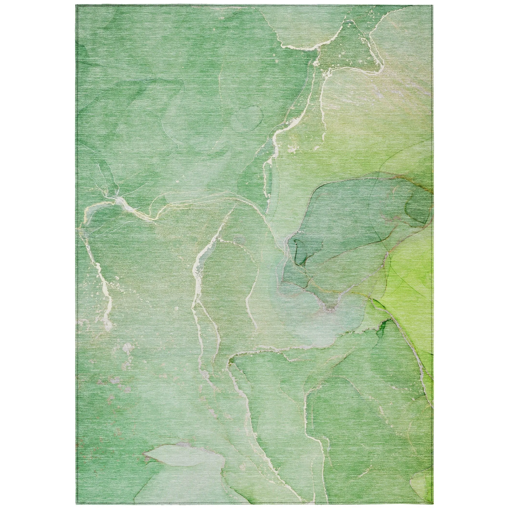 Machine Washable Indoor/ Outdoor Chantille Watercolor Rug