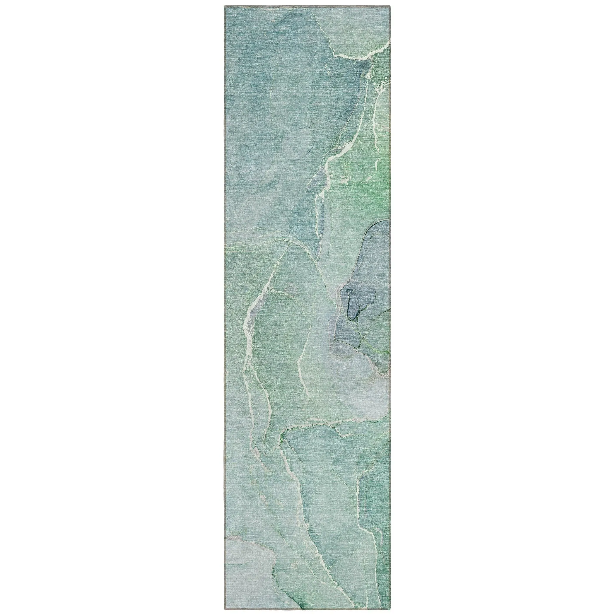 Machine Washable Indoor/ Outdoor Chantille Watercolor Rug
