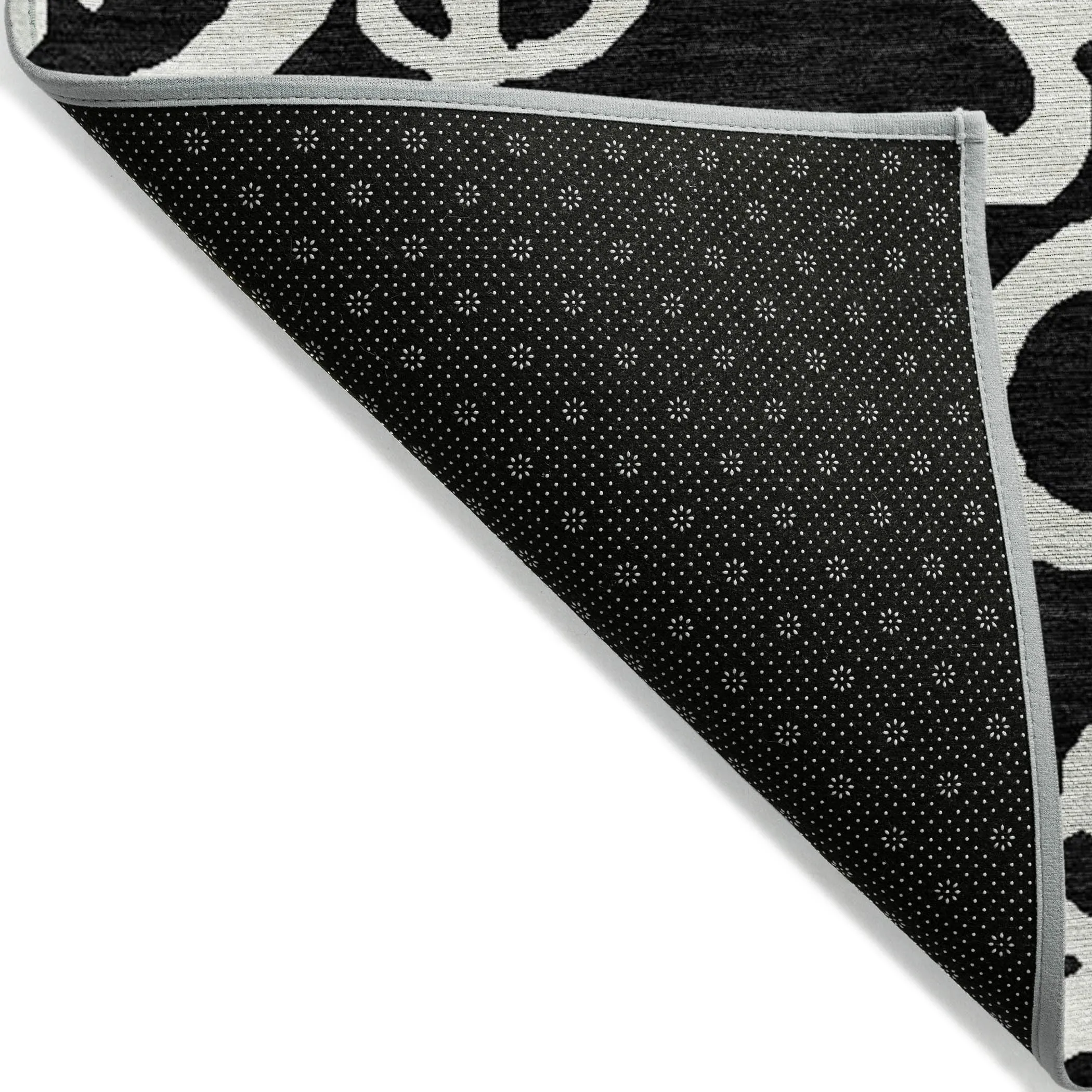 Machine Washable Indoor/ Outdoor Damask Glam Chantille Rug