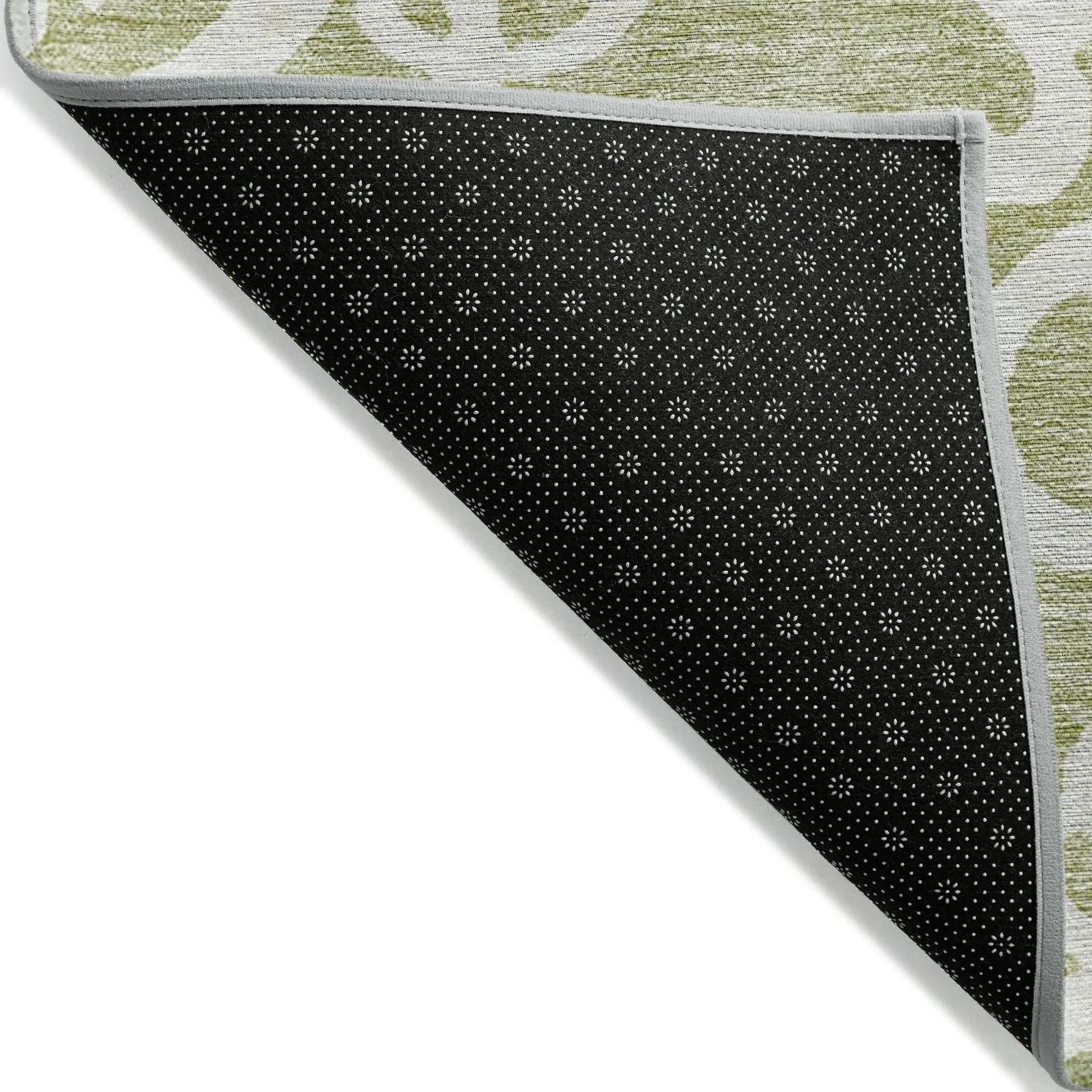Machine Washable Indoor/ Outdoor Damask Glam Chantille Rug