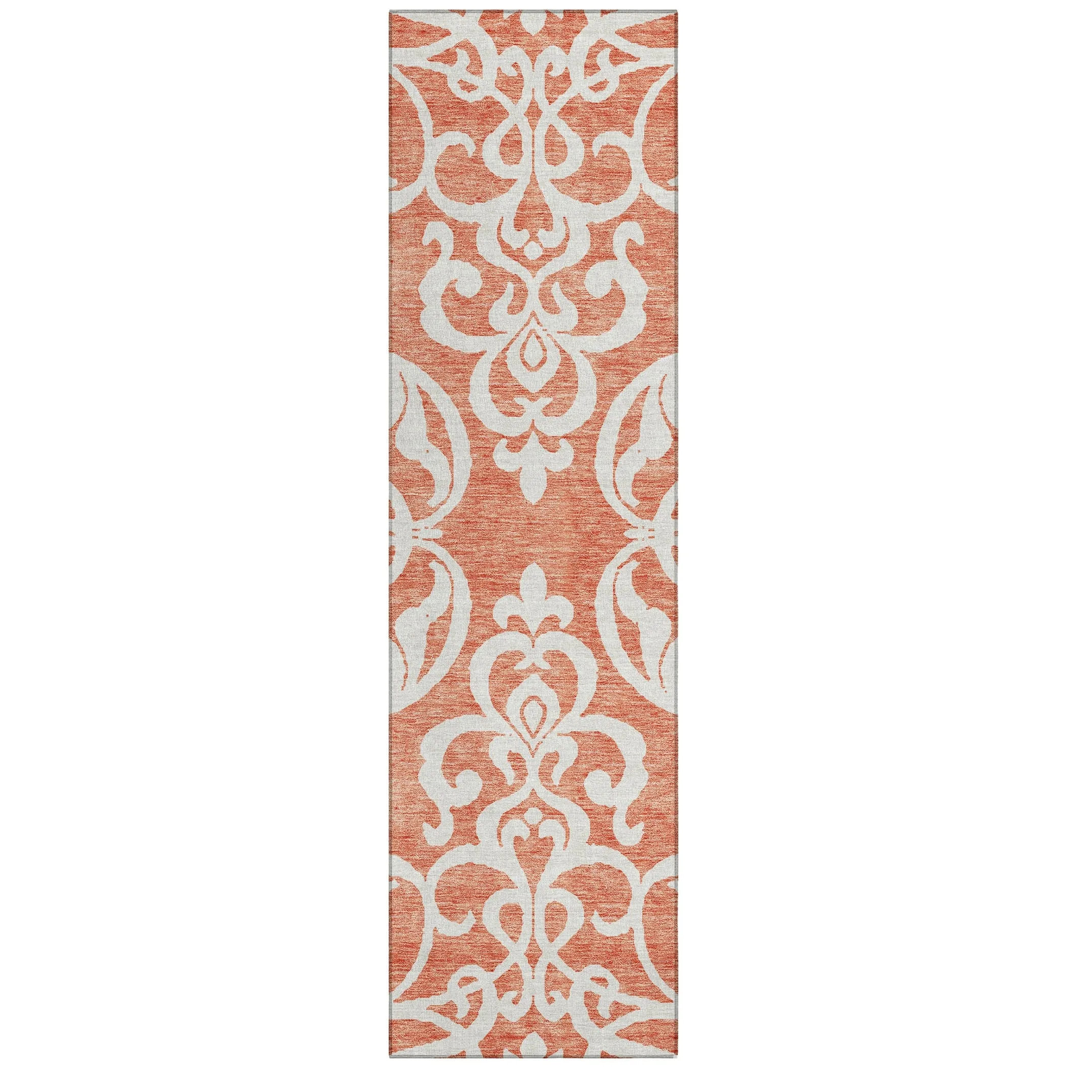 Machine Washable Indoor/ Outdoor Damask Glam Chantille Rug