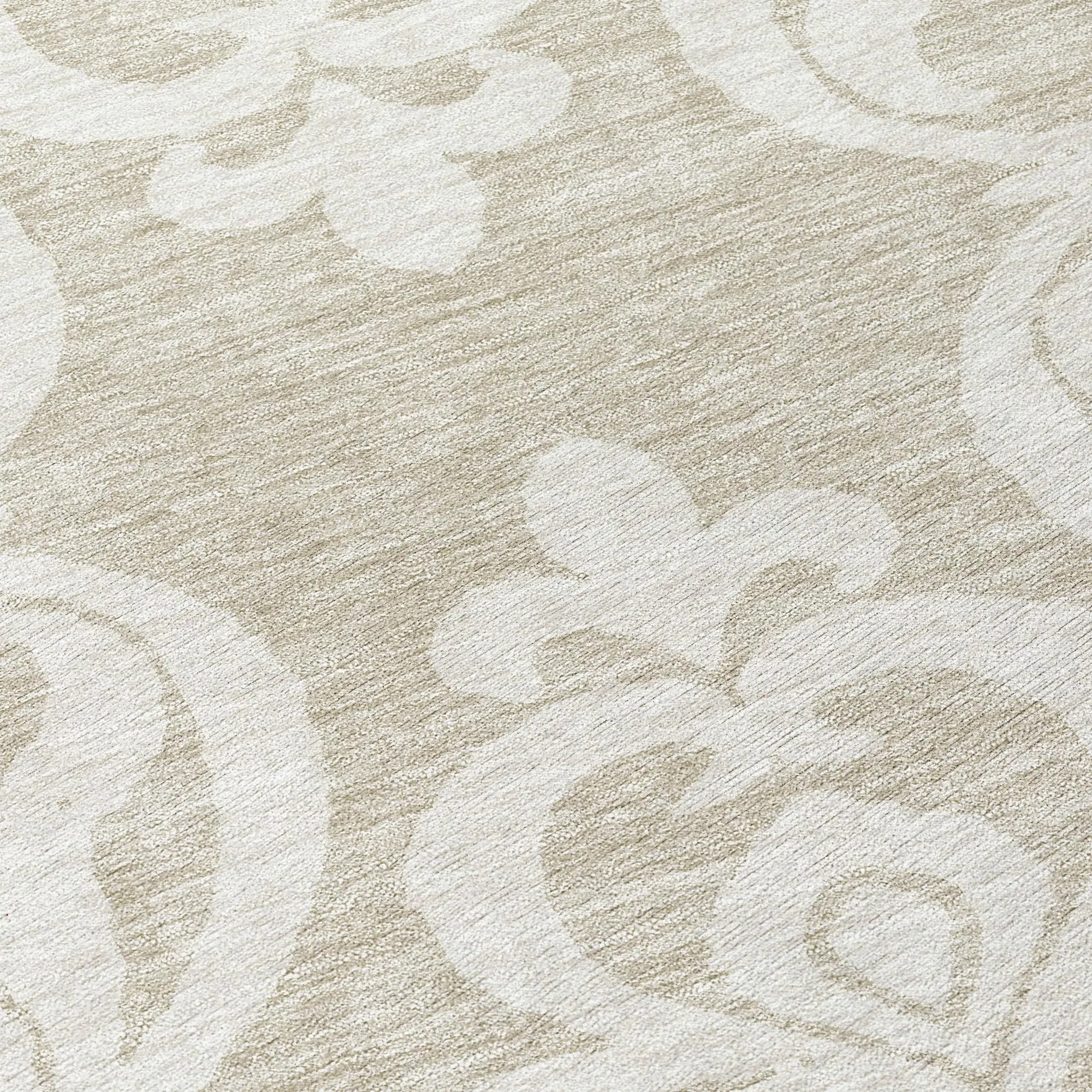 Machine Washable Indoor/ Outdoor Damask Glam Chantille Rug