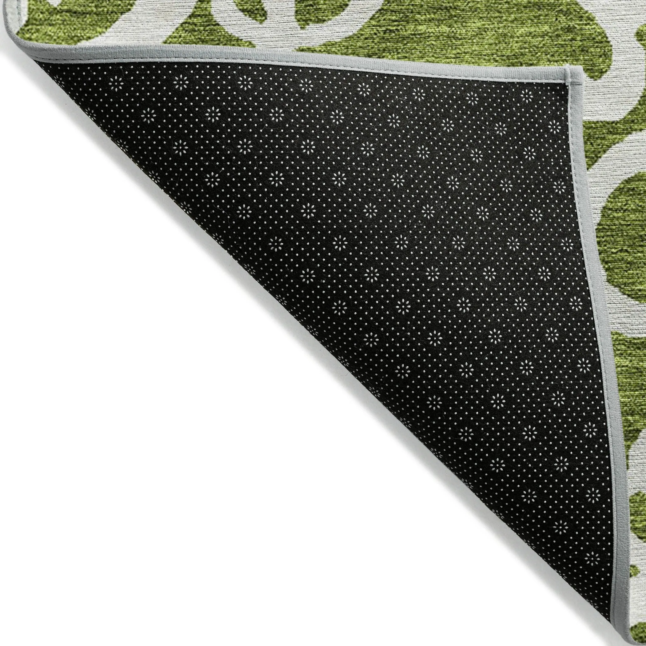 Machine Washable Indoor/ Outdoor Damask Glam Chantille Rug