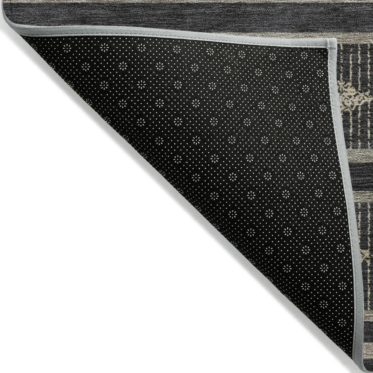 Machine Washable Indoor/ Outdoor Diamond Stripe Chantille Rug