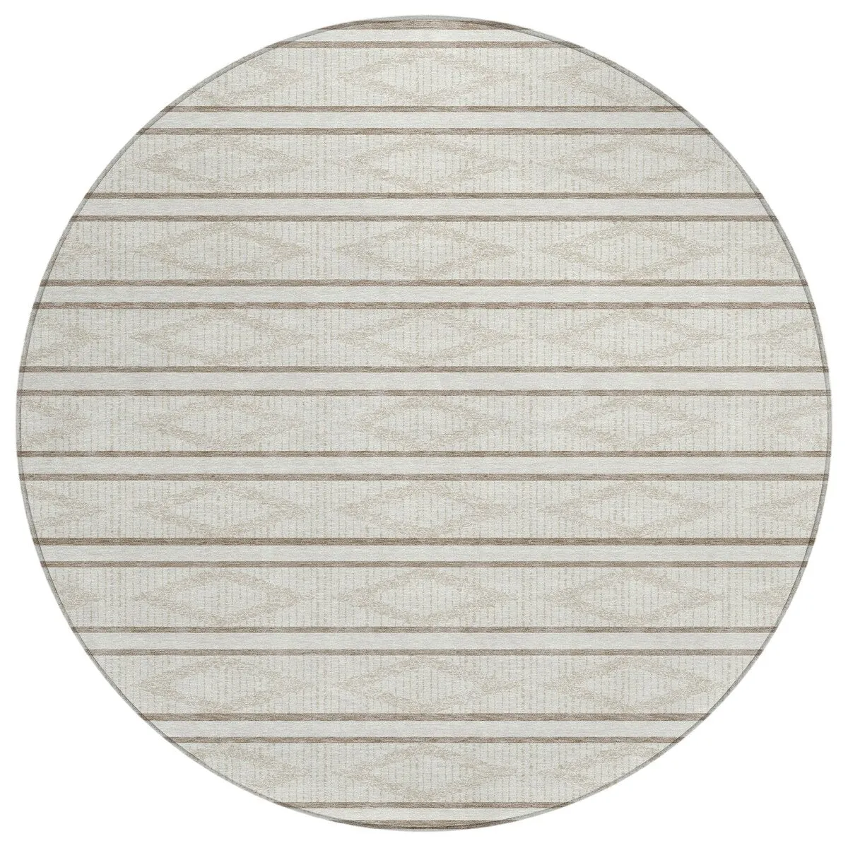 Machine Washable Indoor/ Outdoor Diamond Stripe Chantille Rug