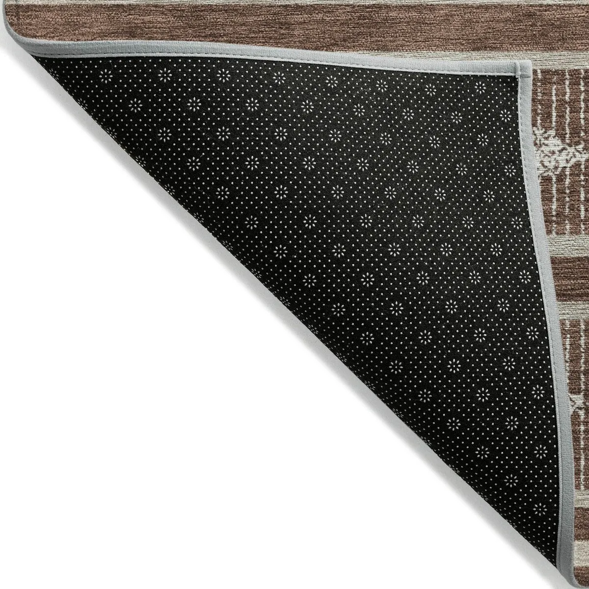 Machine Washable Indoor/ Outdoor Diamond Stripe Chantille Rug