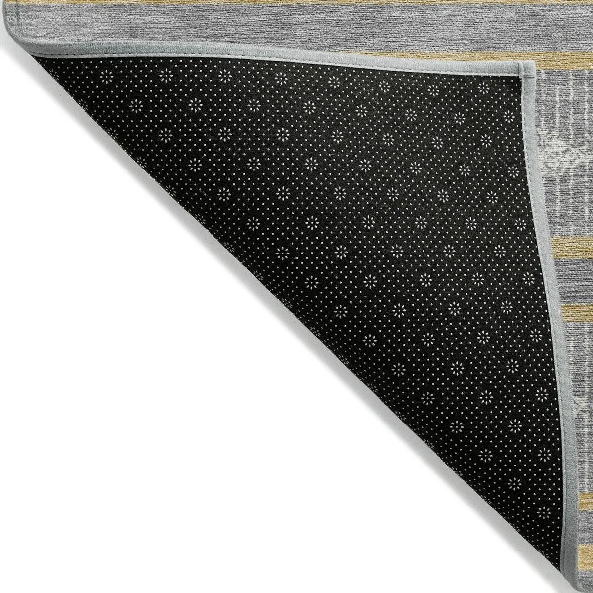 Machine Washable Indoor/ Outdoor Diamond Stripe Chantille Rug