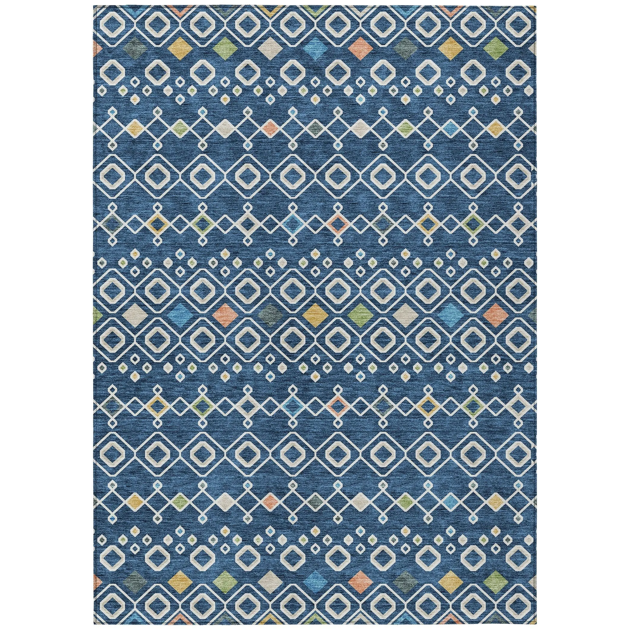 Machine Washable Indoor/ Outdoor Global Contempory Chantille Rug