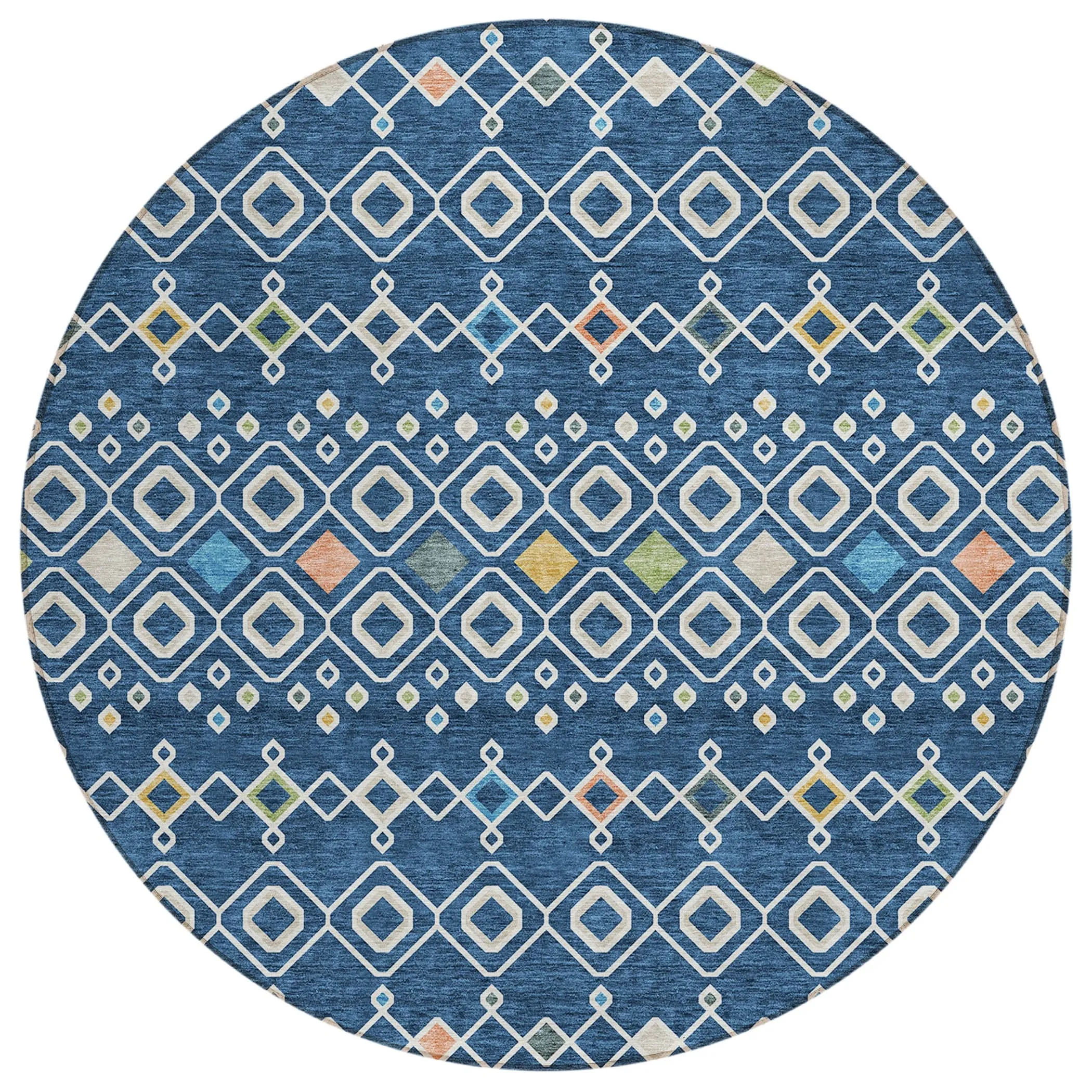 Machine Washable Indoor/ Outdoor Global Contempory Chantille Rug