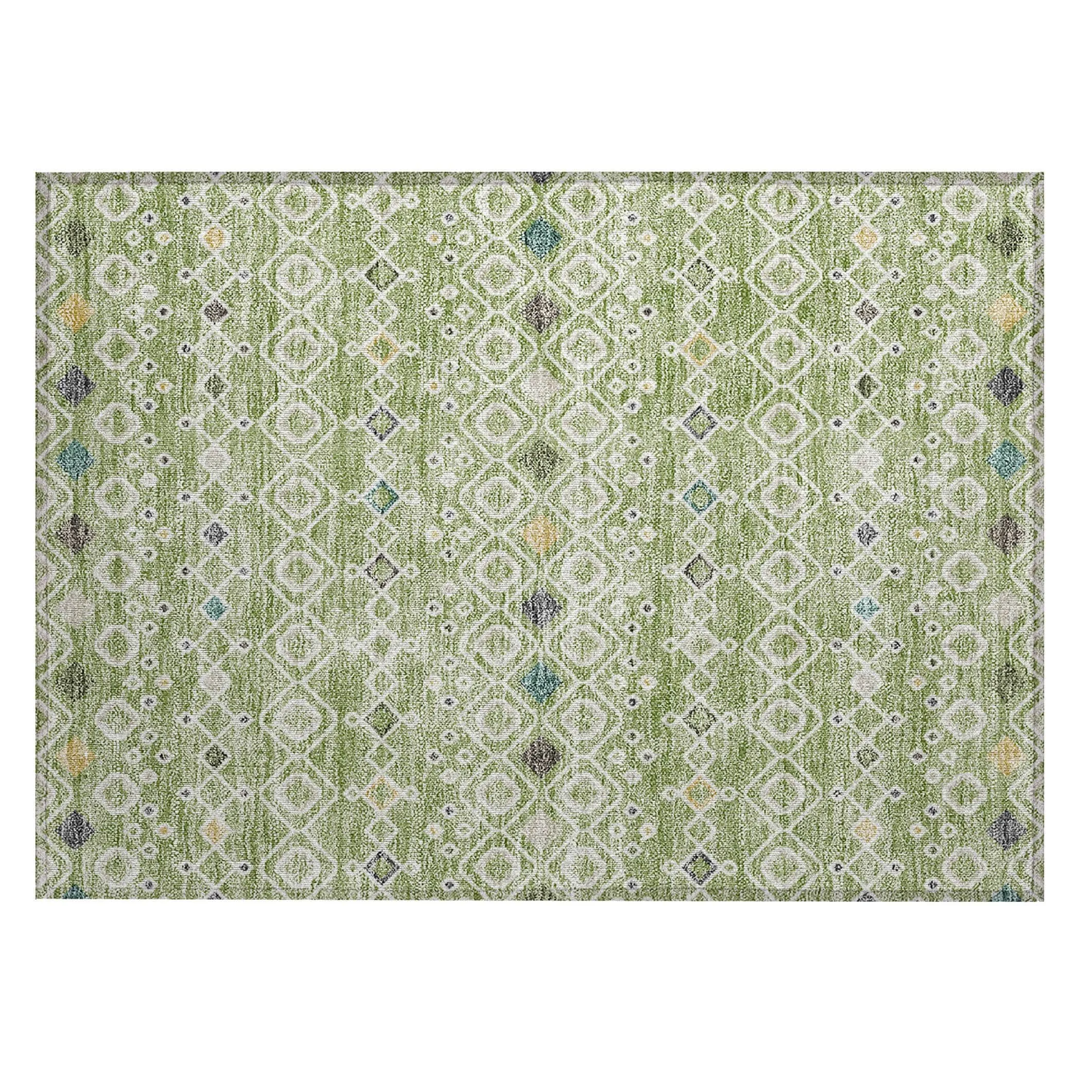 Machine Washable Indoor/ Outdoor Global Contempory Chantille Rug