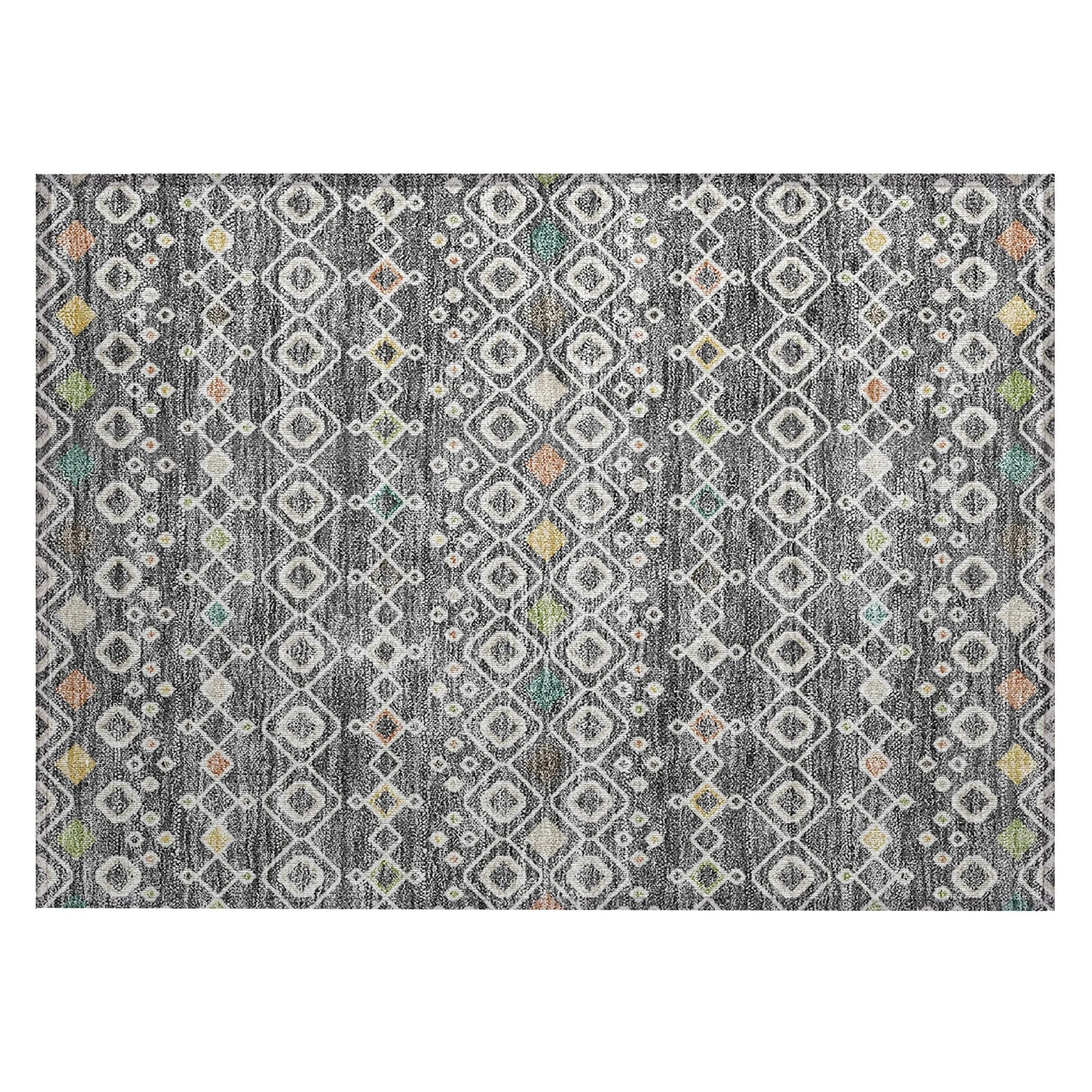Machine Washable Indoor/ Outdoor Global Contempory Chantille Rug
