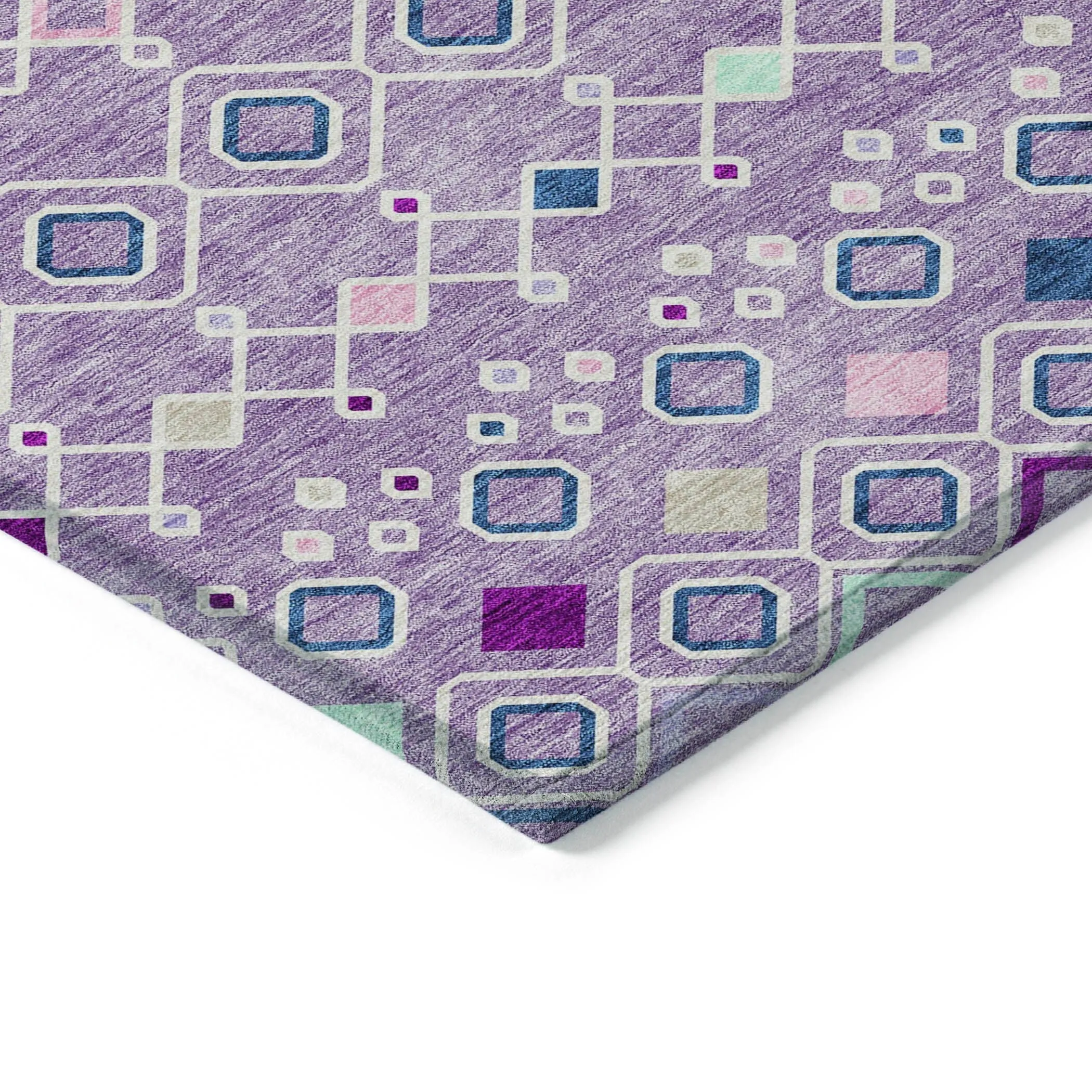 Machine Washable Indoor/ Outdoor Global Contempory Chantille Rug