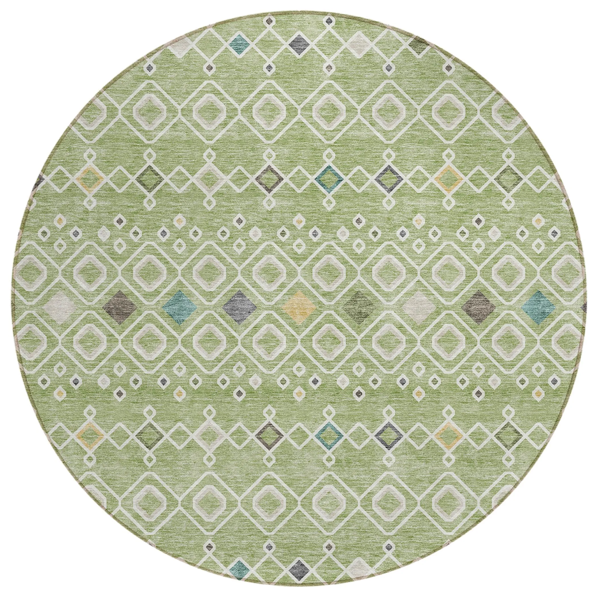 Machine Washable Indoor/ Outdoor Global Contempory Chantille Rug